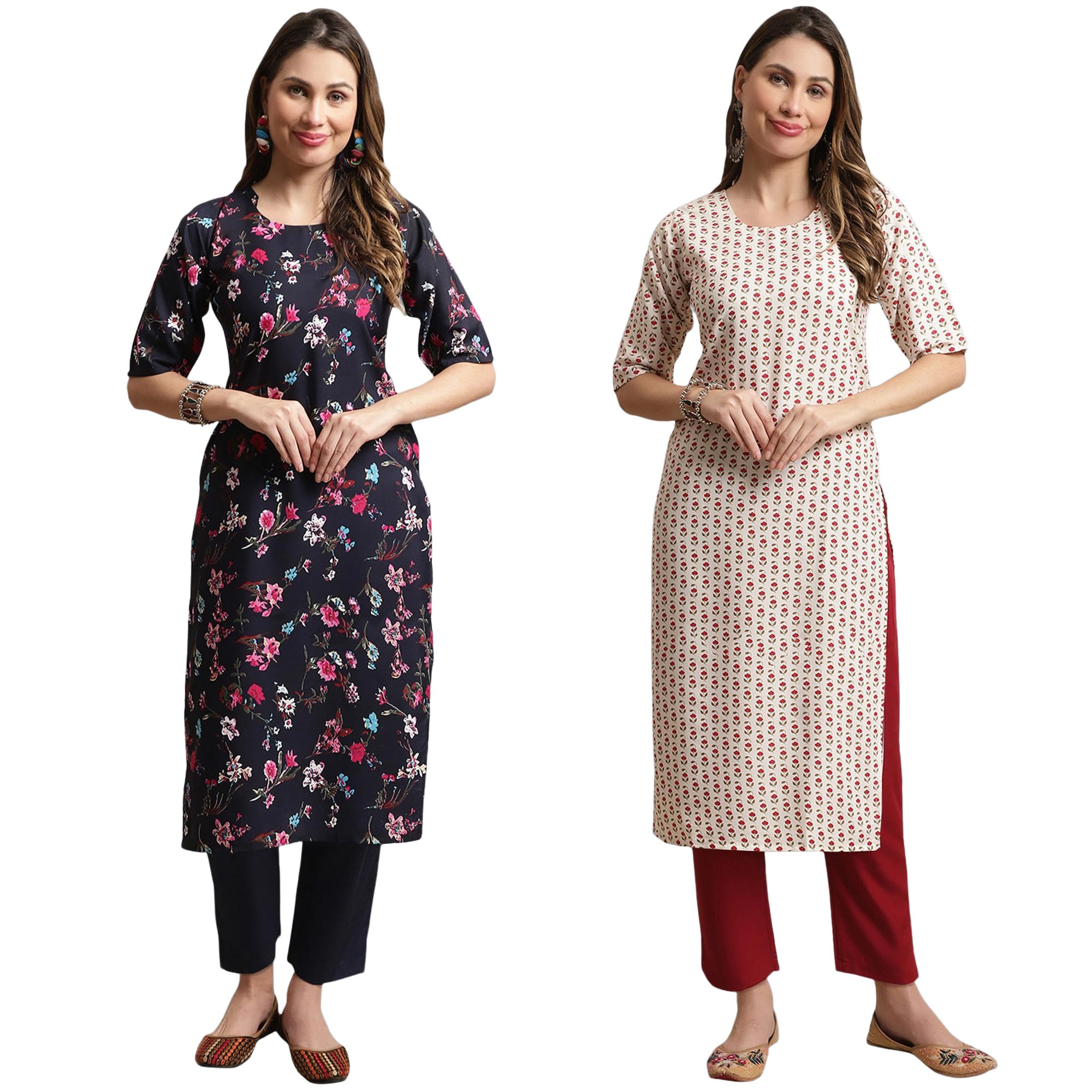 Tee Projekt Printed Crepe Kurti & Pant Set For Women Festival Wear For Women