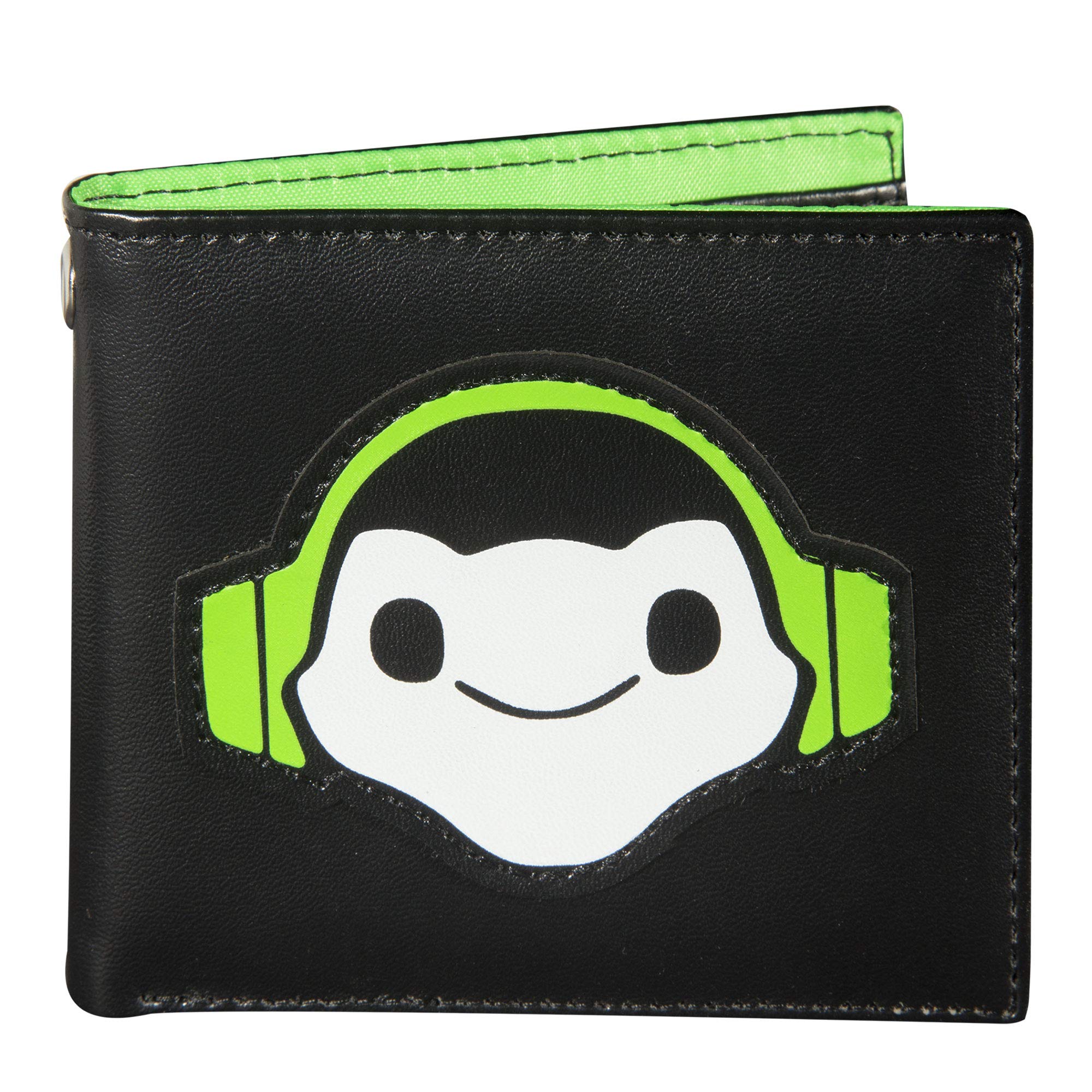 JINX Overwatch Lucio 'Sound Barrier' Graphic Bi-Fold Wallet, Black, Standard Size