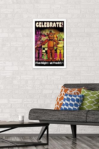 Miniatura 2 de Trends International Five Nights at Freddy's - Póster de pared para celebrar, 14.725 x 22.375 pulgadas, versión enmarcada en blanco