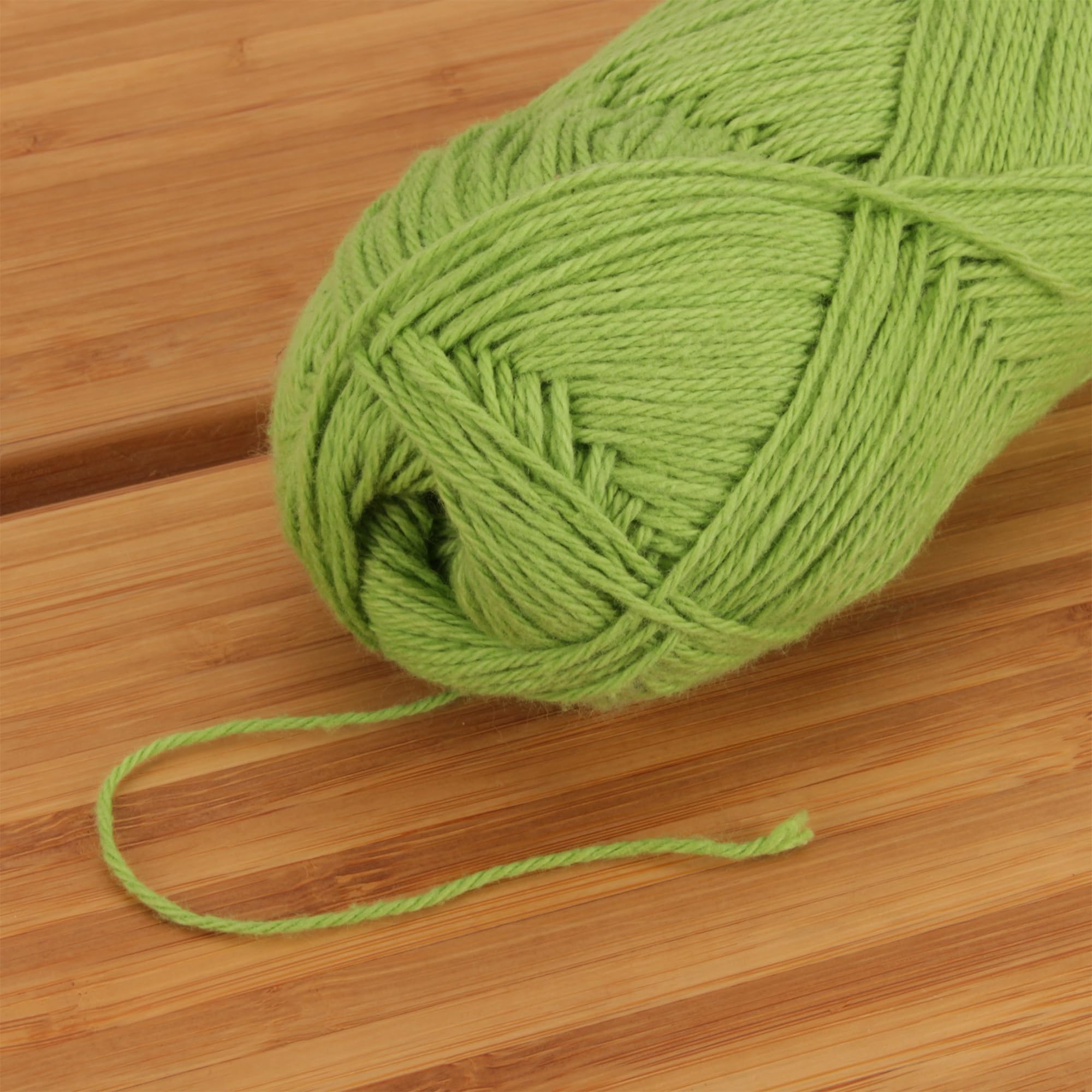 JubileeYarn Cotton Select Yarn - Sport Weight - 50g/Skein - Limeade Green - 4 Skeins, 307 Limeade Green - Image 3