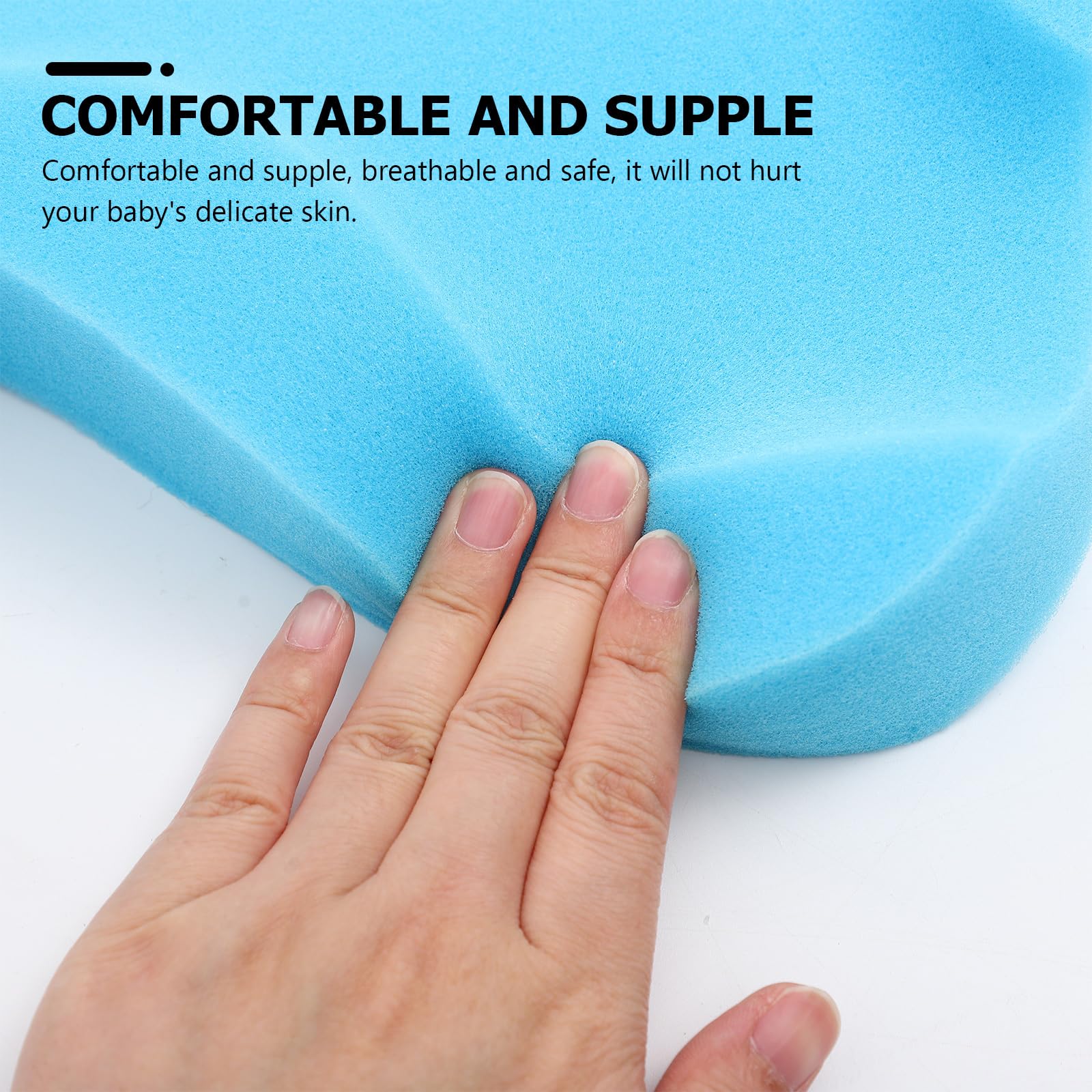 Vaguelly Babybadeschwamm Babybadekissen rutschfeste Badematte Mit Bärenform Gepolsterten Rändern Und Leichter Neigung Für Waschbecken Babybadewanne Und Badewanne 18.90X11.42X1.57In