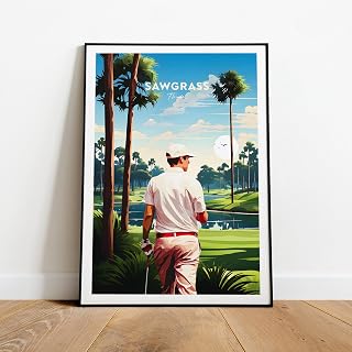 Tpc Sawgrass Traditional Golf Poster, Florida, Sawgrass Print Tpc Traditional Golf Wall Decor Photo Print Florida Poster Wall Art Photo,255