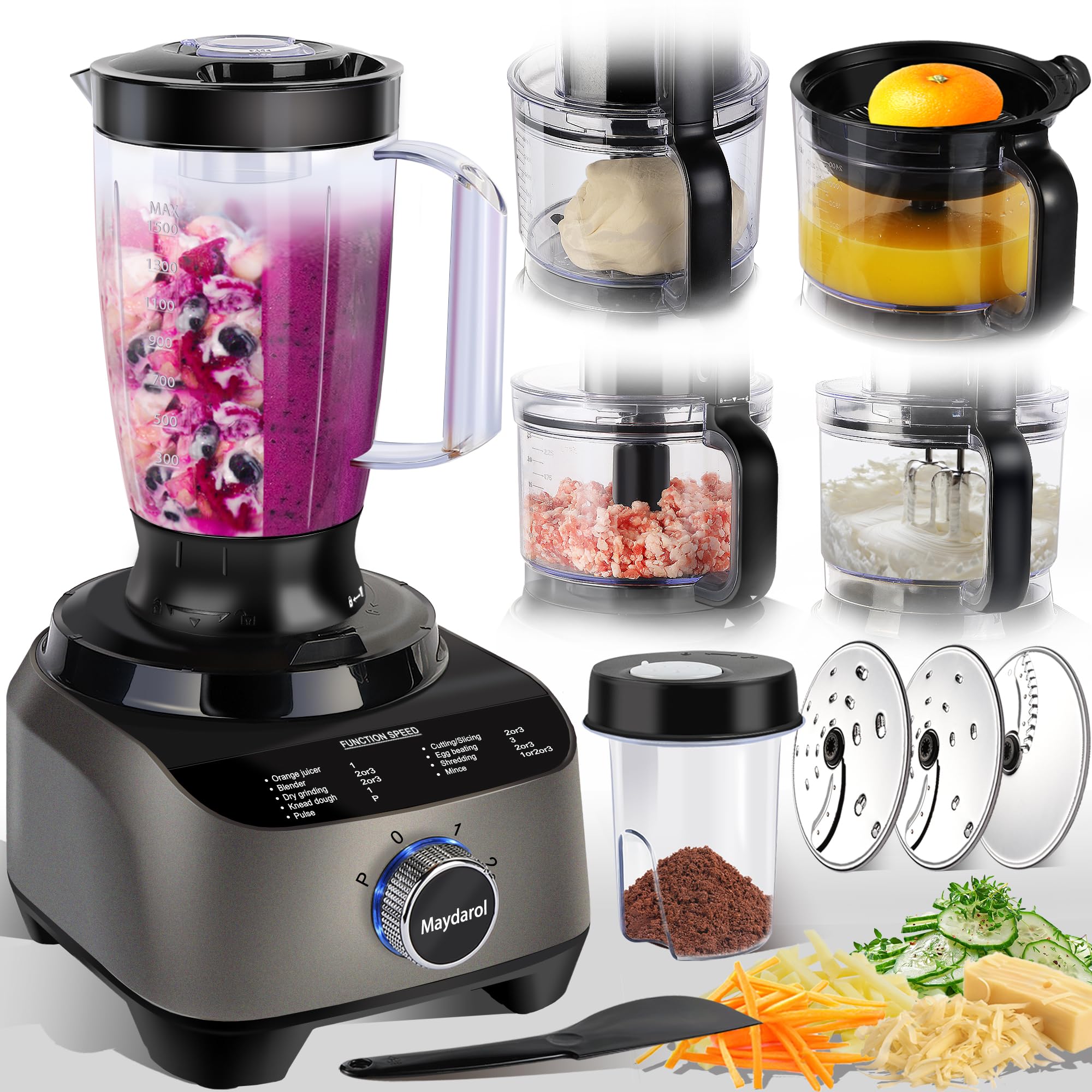 Maydarol 14 Cup Blender and Food Processor Combo
