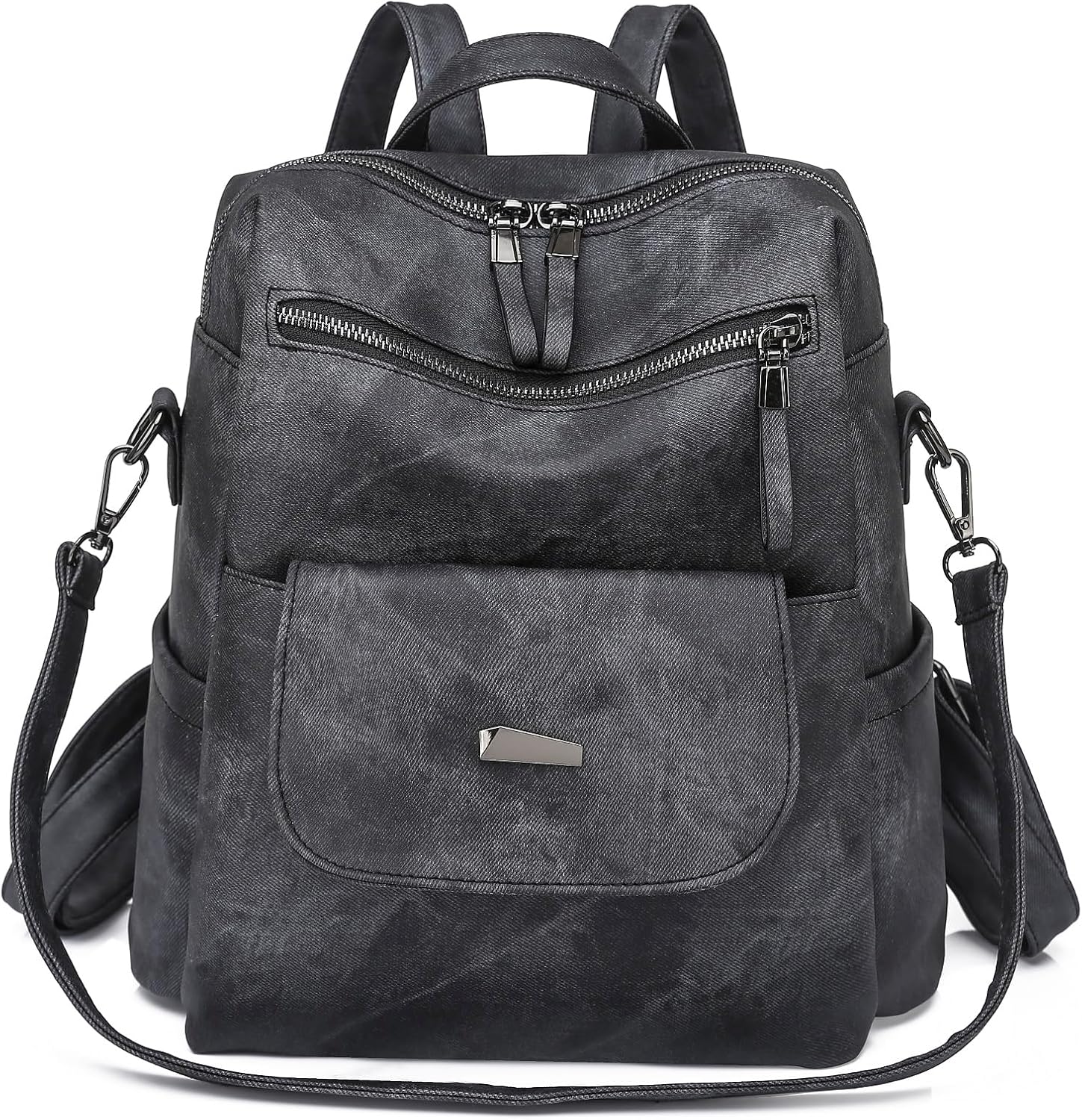 Women Backpack Waterproof Anti-Theft Lightweight PU Fashion Travel Multipurpose Convertible Purse Shoulder Bag Handbag Backpack