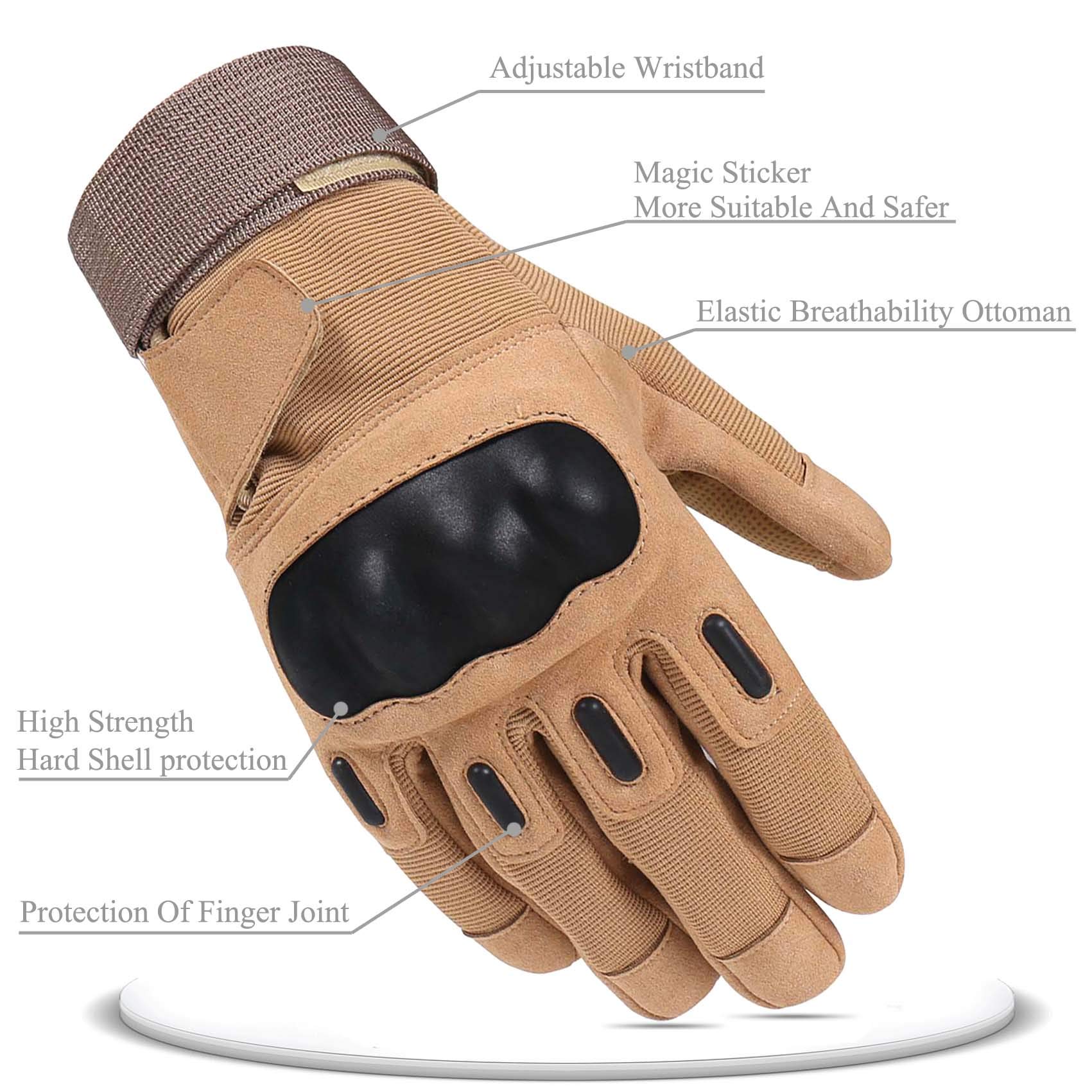 HIKEMAN Guanti per Softair per Uomini e Donne, con Schermo Touch Screen Completo, per Caccia, tiro, Moto, Ciclismo, Trekking, sonnecchiature, Industria Pesante