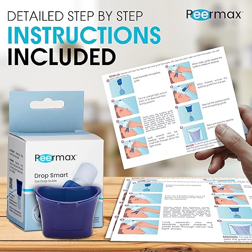 Miniatura 2 de Peermax Drop Smart Eye Drop Guide FDA Registrado  Dispensador de ayudas para gotas oculares  Vaso cuentagotas para la mayoría de las gotas de ojos