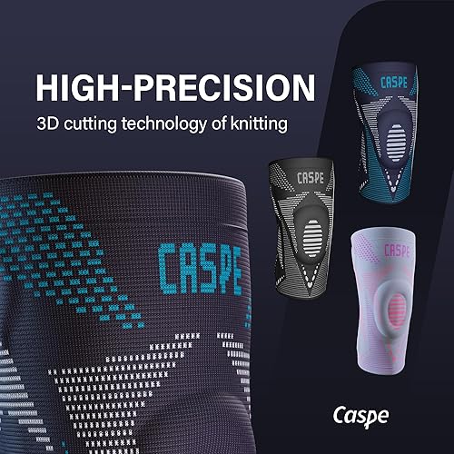 Miniatura 2 de Caspe Rodillera de compresión para mujeres y hombres, soporte para aliviar el dolor con almohadilla de gel para rótula y estabilizadores laterales,