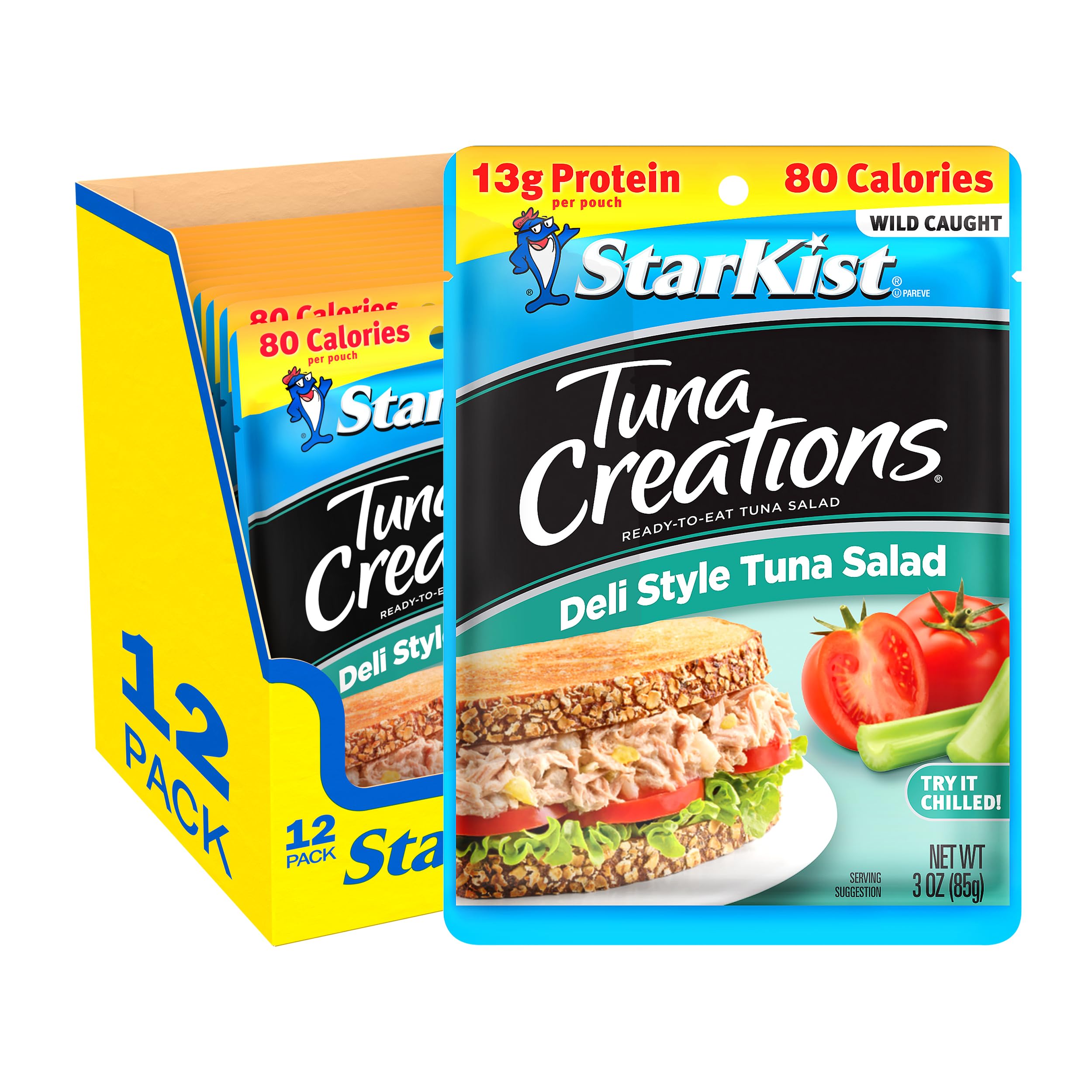 StarKist Tuna Creations - Ensalada de atún estilo delicatín, 3 onzas, paquete de 12
