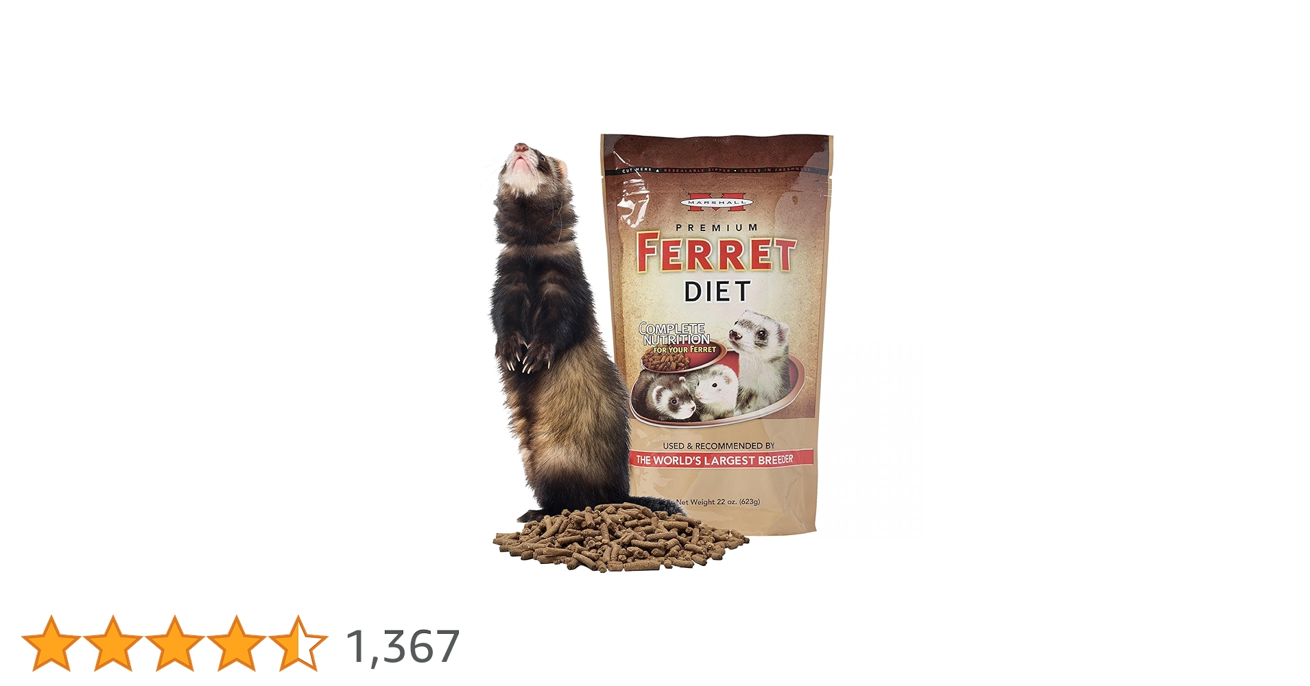 Amazon | マーシャル プレミアムフェレットダイエット 623g