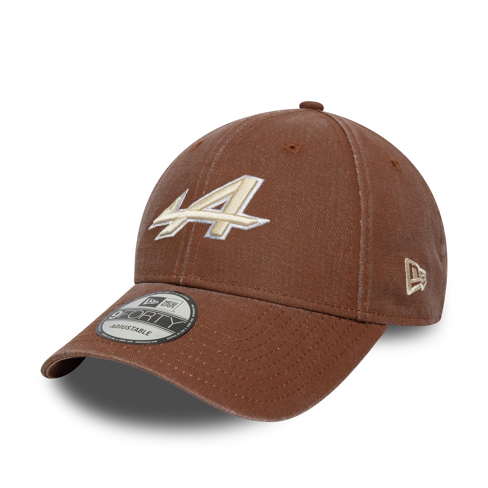 New Era Alpine F1 Team, Official 2025 Merchandise, Washed Style, Baseball Cap, Brown