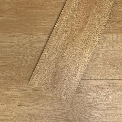 Mysflosy Peel & Stick Floor Tile, 36-Pack 54 Sq.Ft Waterproof Luxury Vinyl Flooring Self-Adhesive, Wood-Look Vinyl Planks for DIY Installation