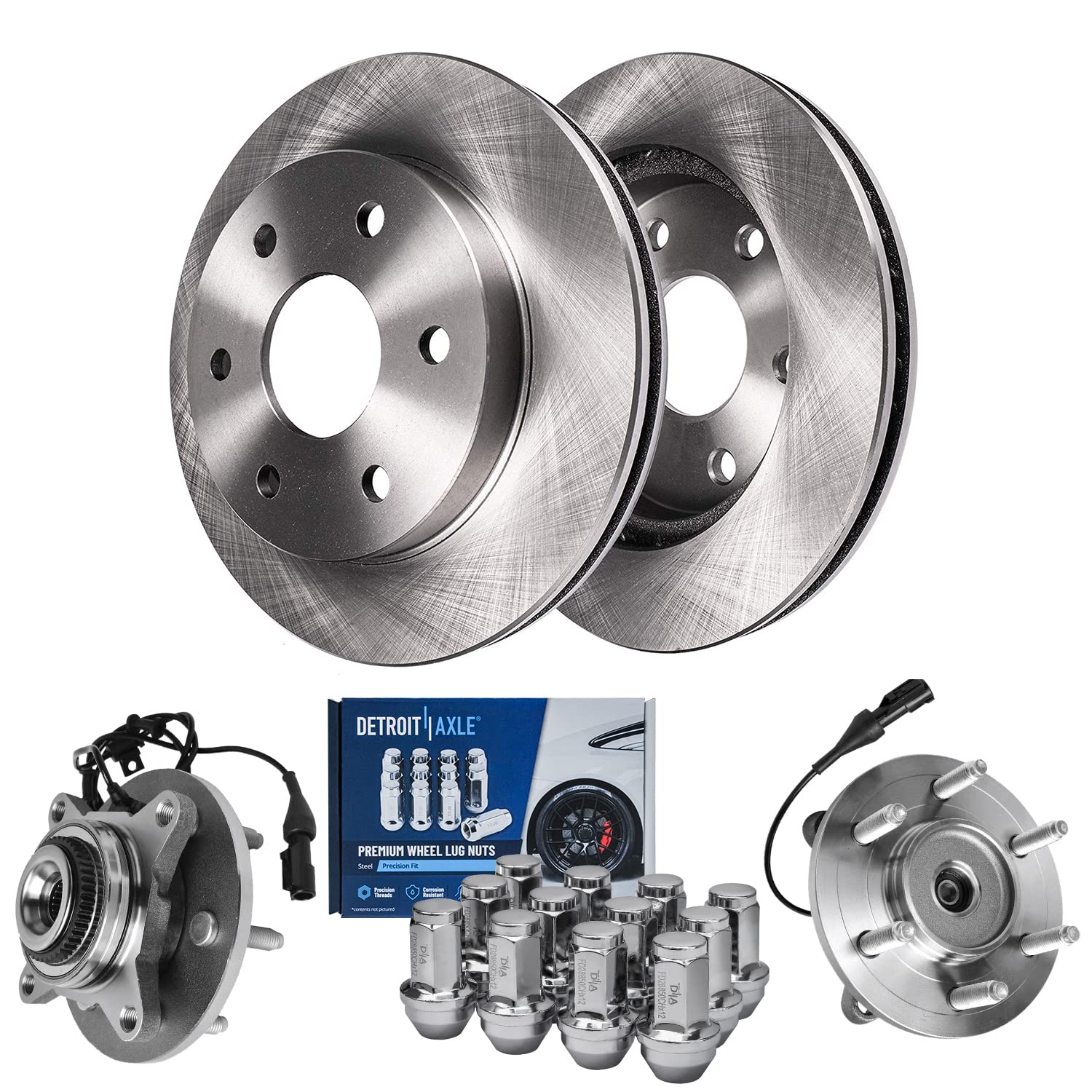 Detroit Axle - Front Brake Kit for 04-08 Ford F-150, 06-08 Lincoln Mark LT