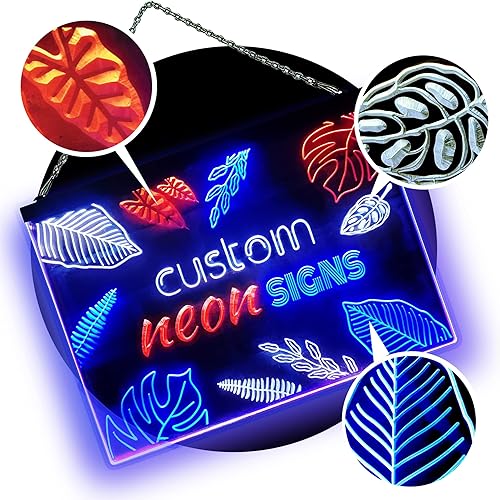 Miniatura 4 de ADVPRO Letrero de neón LED de doble color, tricolor, tu propio diseño, 13 dobles o tricolor, 3 tamaños, paisaje/retrato (9 fuentes de diseño para