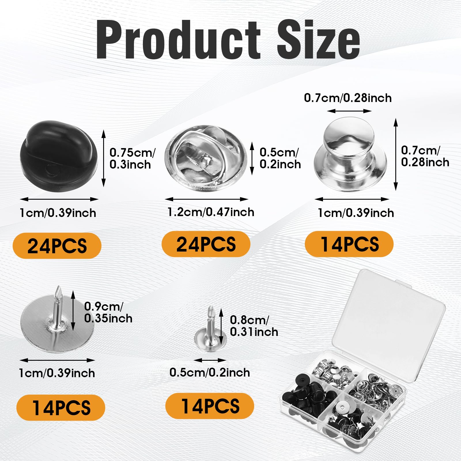 Giantree 90Pcs Pin Backs Locking Pin Keepers, Rubber Pin Backs, Replacement with Blank Pins, Butterfly Clutch Tie Tacks Pin for Brooch Pins, Lapel Pins, Enamel Pins and Hat Pins