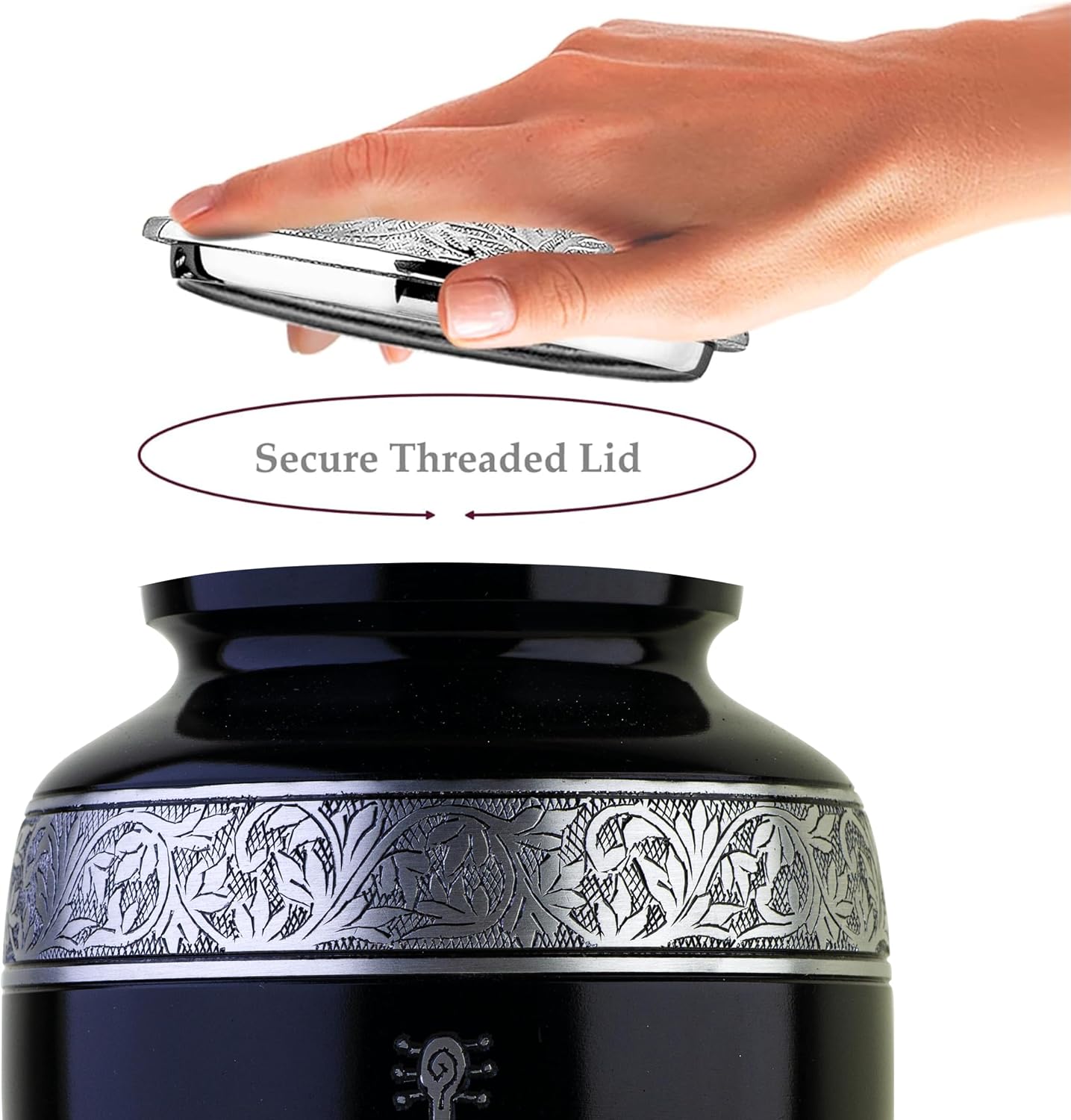 Elegant Cremation Urn for Human Ashes - Adult Male or Female - Handcrafted Decorative Funeral Urn with Guitar Wings Design - Large Memorial Keepsake for Home or Columbarium Display
