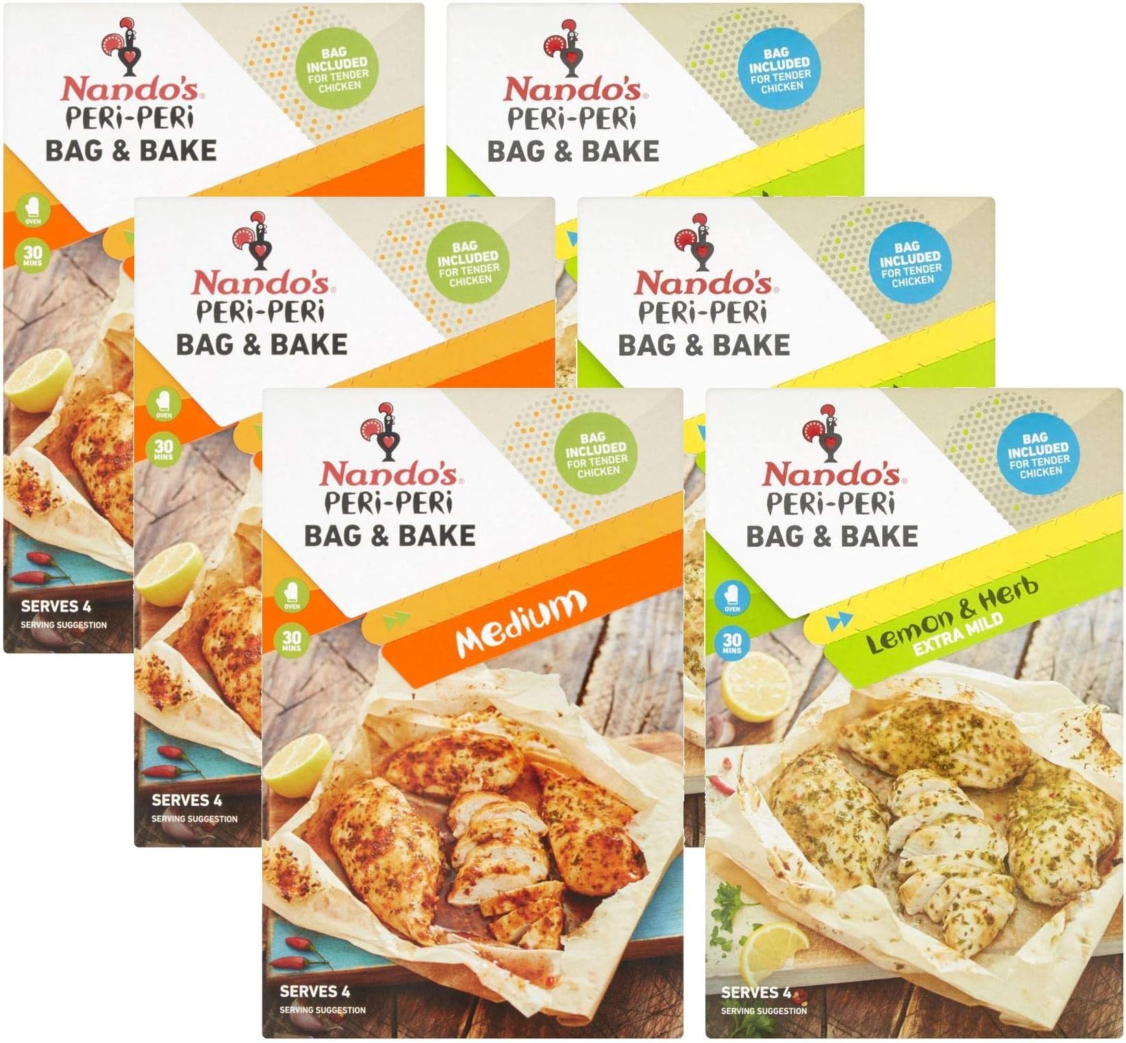 Assorted Flavours Pack - Nando's Bake & Bag 20g (Pack of 6)