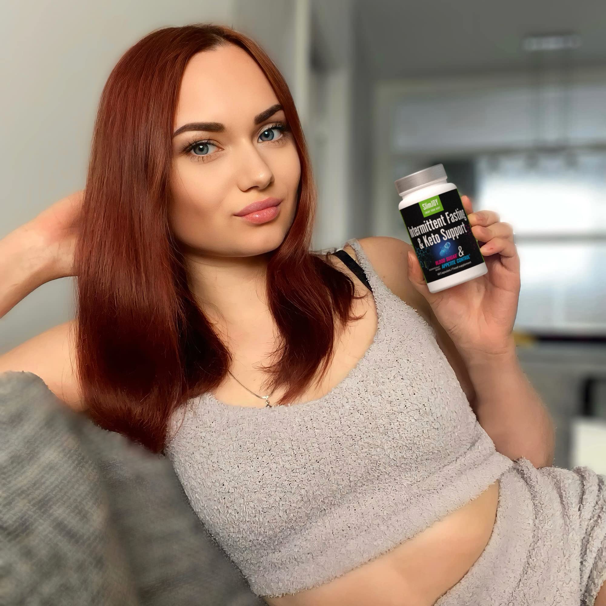 Abnehmen – Intermittent Fasting und Keto Support – 3000 mg Glucomannan aus der Konjac-Wurzel, 300 mg Garcinia Cambogia und Chrom – 180 Kapseln – mit Kostenloser E-Book-Ratgeber – SlimJOY Sensilab
