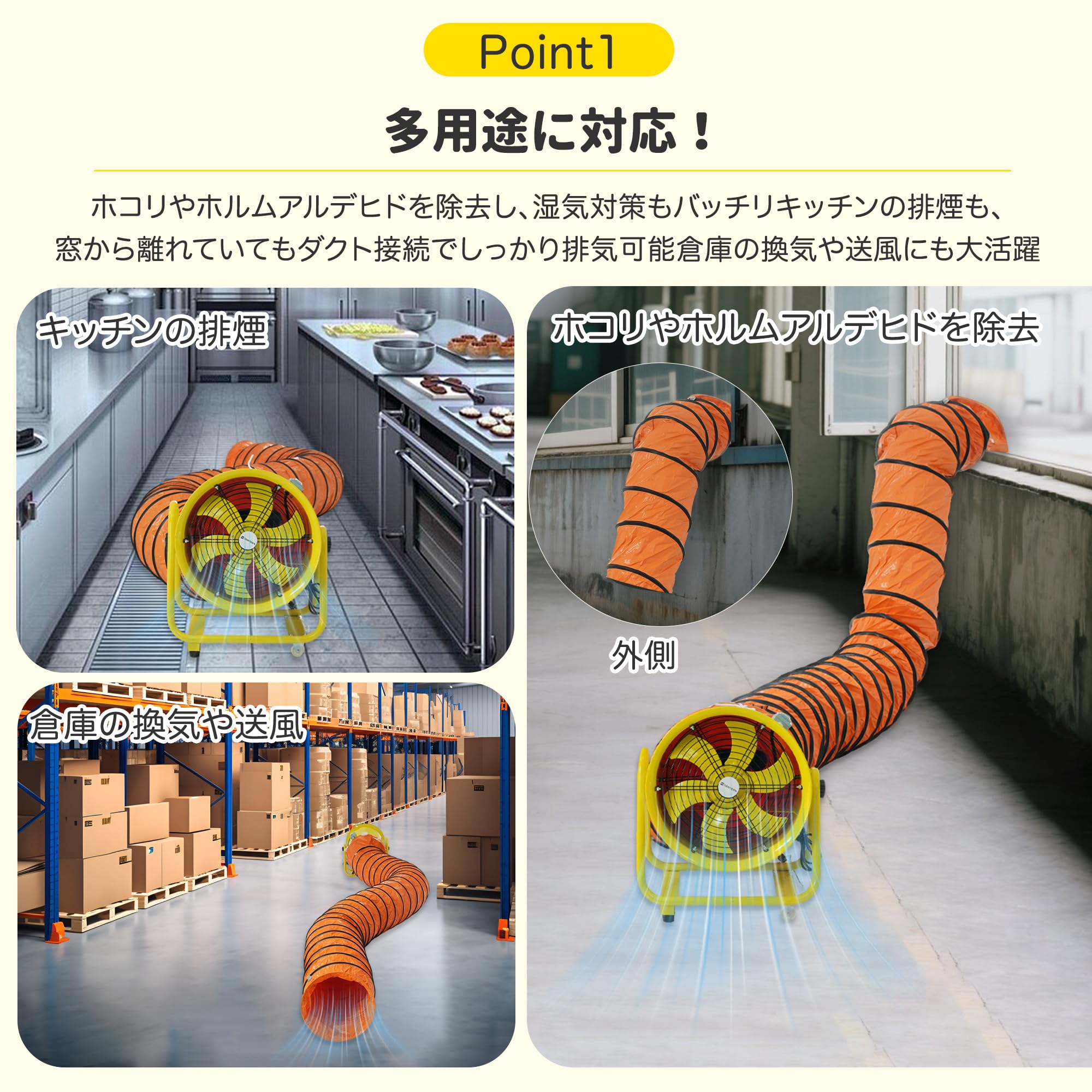 Amazon.co.jp: 工業用 送風機 業務用扇風機【11000m³/h 超高風量｜PSE