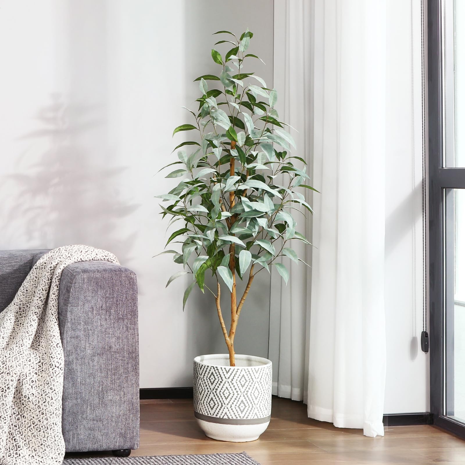 Albero Di Eucalipto Artificiale Extra Alto 2,8 M - Pianta Finta In Seta Per Interni, Decorazione Casa E Ufficio - 3