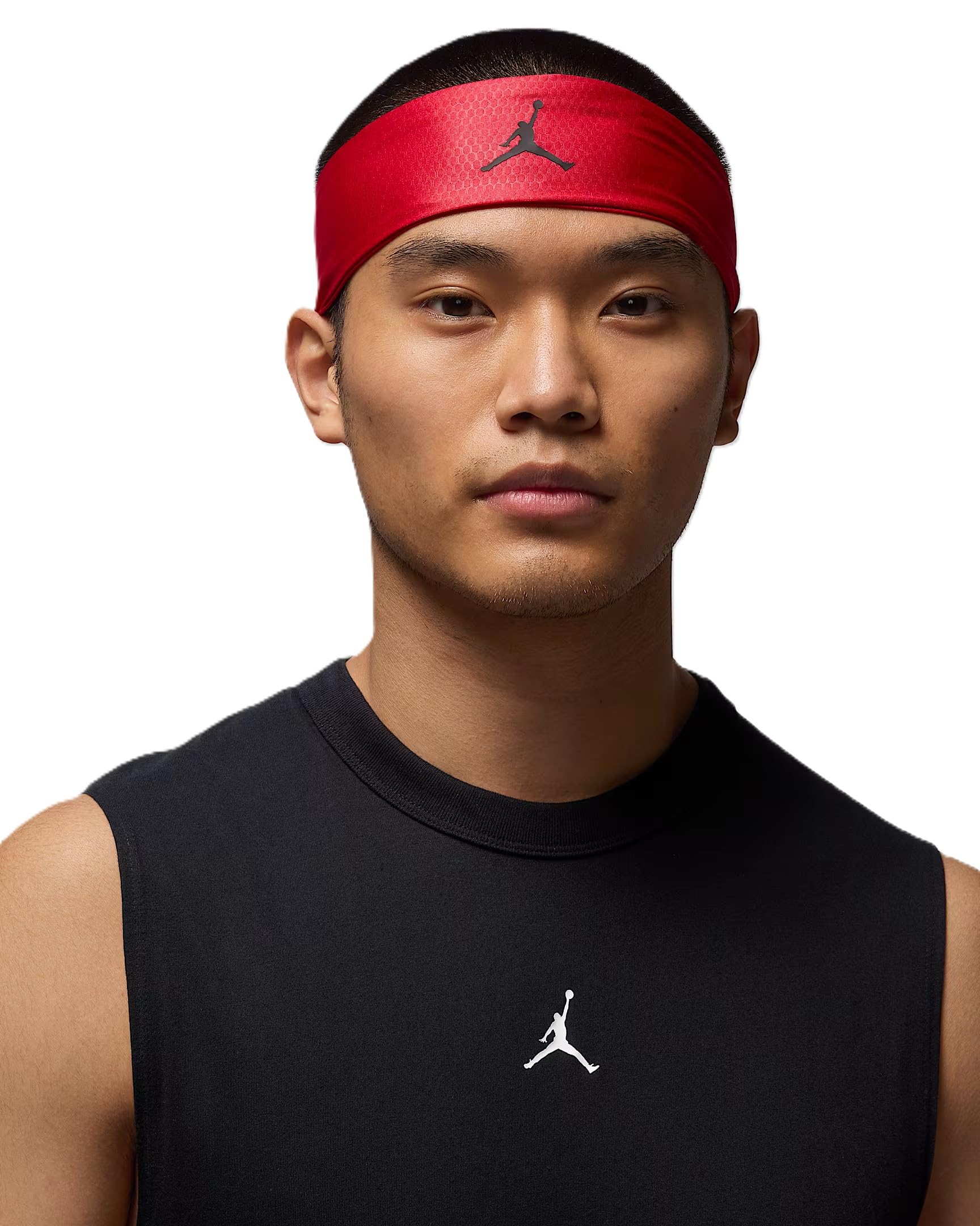 Nike Jordan Dri-FIT Performance Sport Headband – Breathable Basketball Headband – Sweat-Absorbing Training Headband, Gym Red/Black, One Size