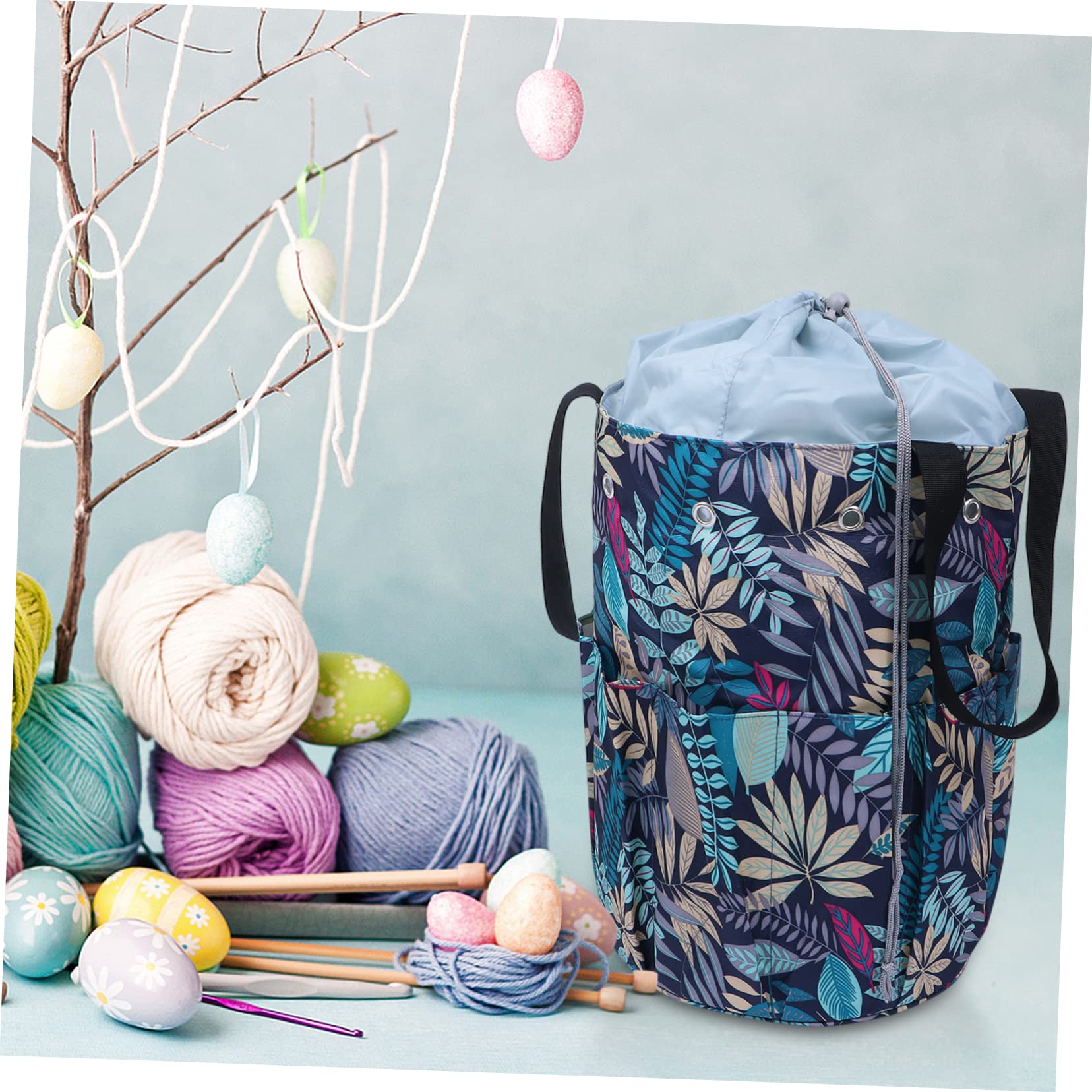 NUOBESTY 1pezzi Borsa Organizer Multifunzionale Oxford Per Lana Uncinetto e Accessori Creativi Design Pratico e Leggero Per e Appassionati Fai Da Te