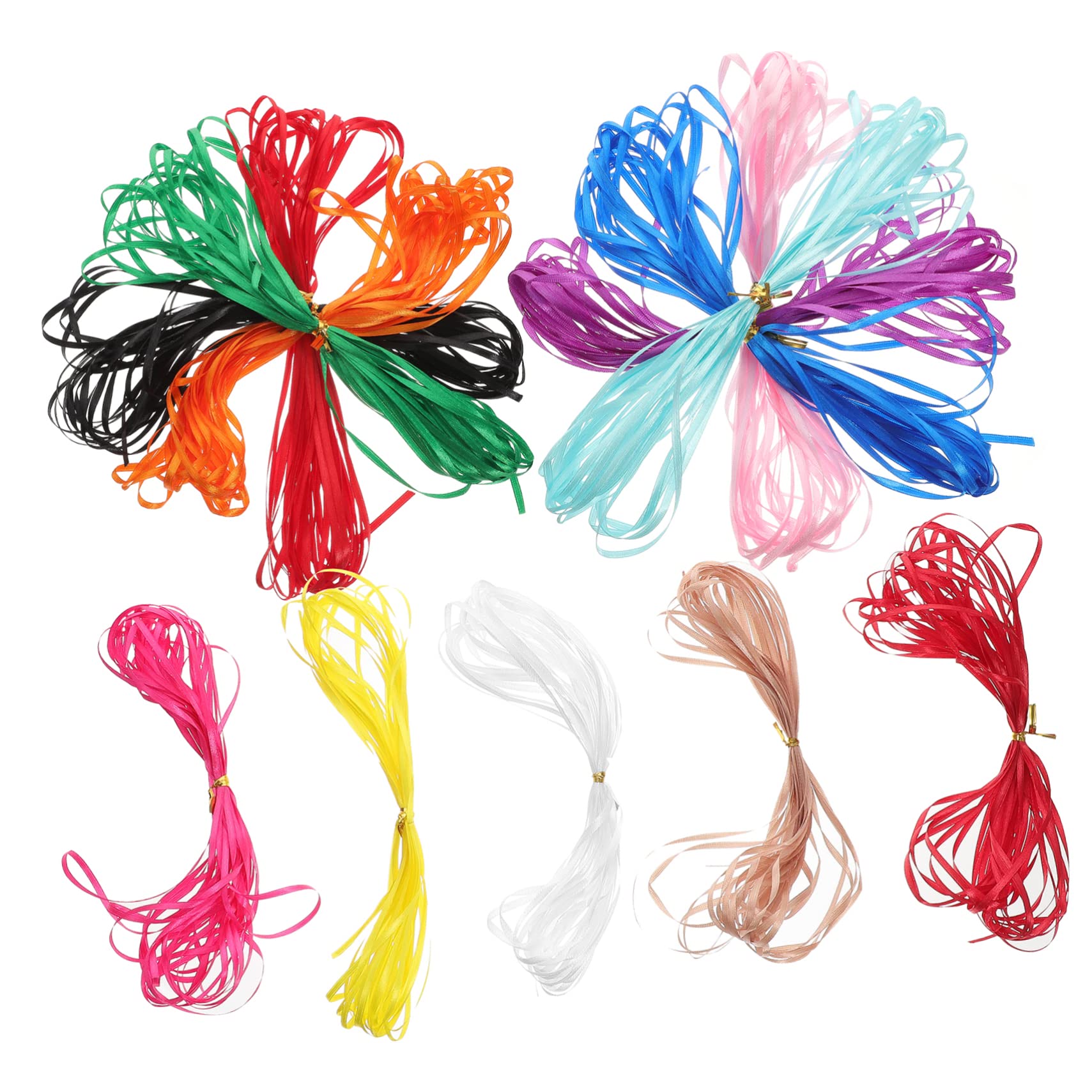 TEHAUX 65rollen Dekorative Satinbänder Farbige Vielseitige Ribbons Für Bastelprojekte Hochzeiten Und Pro Für -dekorationen