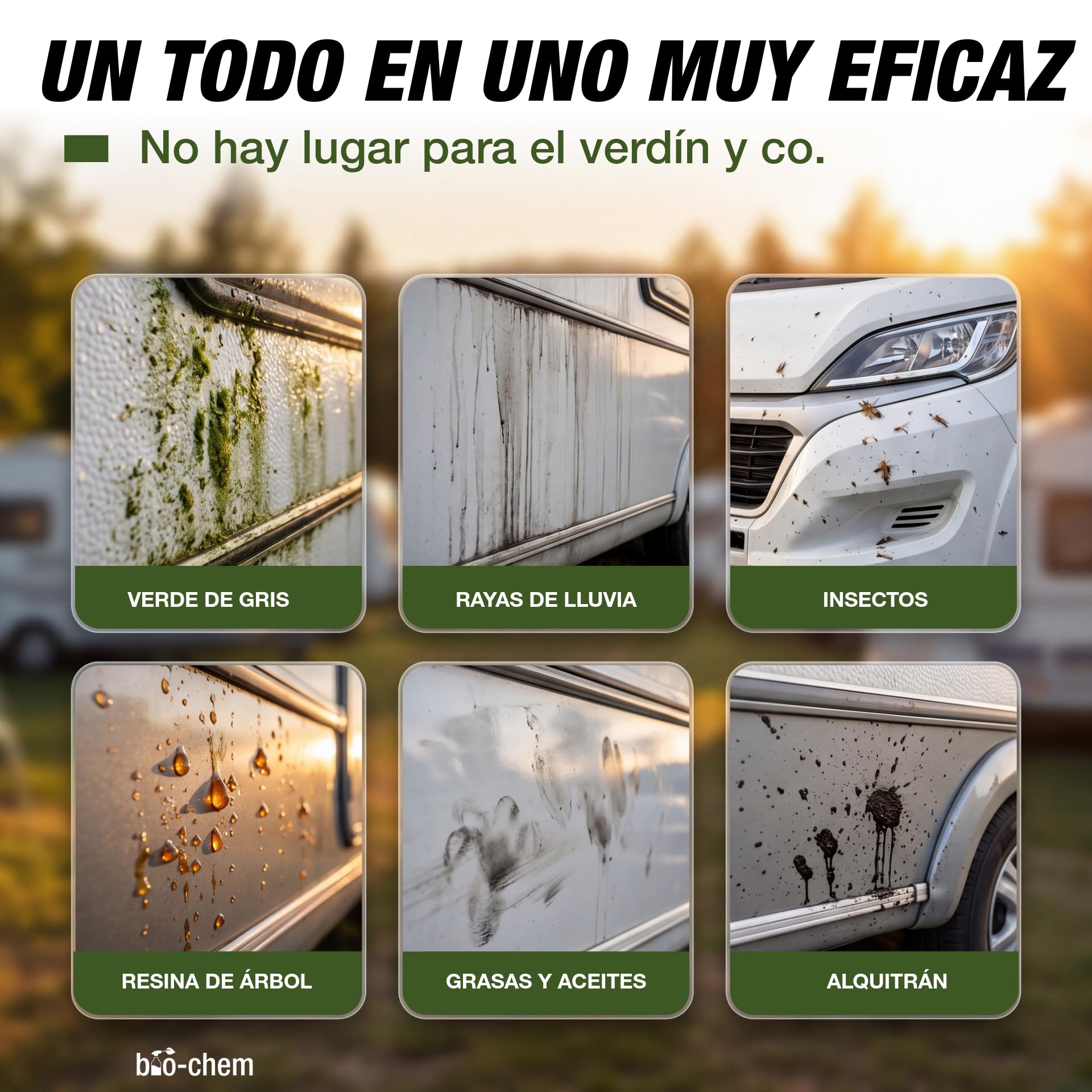 Bio-Chem - Producto de Limpieza para caravanas y autocaravanas 2L - Limpiador para autocaravanas, caravanas, toldos - Mantenimiento de vehículos de Camping