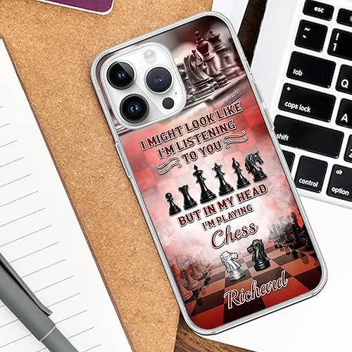 Miniatura 6 de CASEZILY Funda protectora de ajedrez personalizada para teléfono de ajedrez, compatible con iPhone 15 14 13 12 11 X Xs Xr 8 7 6s 6 Mini Pro Max