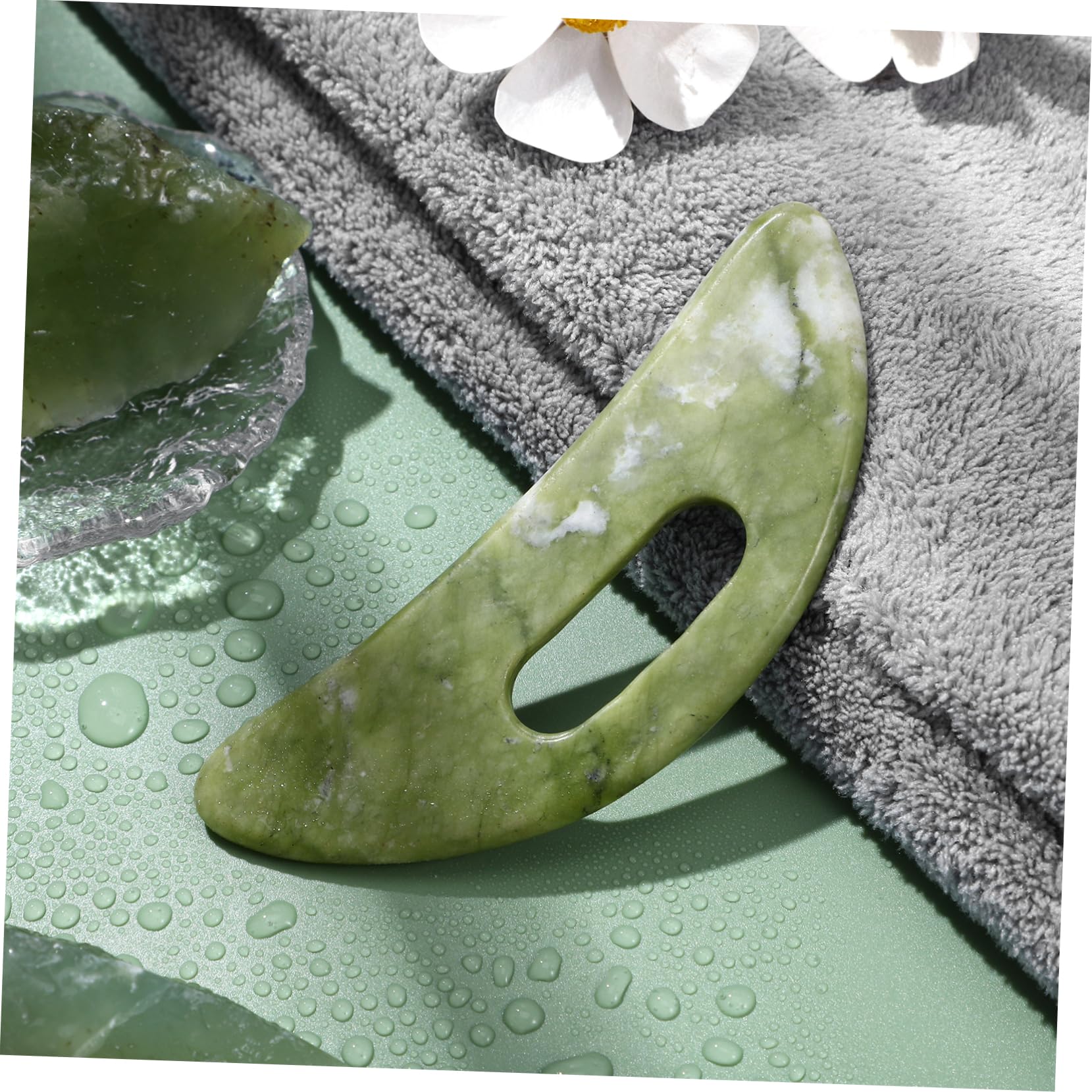 PACKOVE 10stücke Gua Massagewerkzeug Jade Für Gesicht Augen Und Hals Ergonomisches Schabebrett Gesichtsbehandlung Und Selbstmassage Polierte Oberfläche Für Sanfte Anwendung