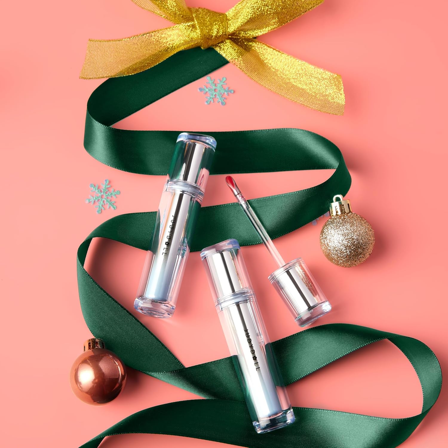 JUDYDOLL Ice Watery Lip Gloss, Moisturizing Liquid Lipstick with Hyaluronic Acid & Collagen, Non-sticky, No transfer Long-lasting Mirror Lip Glazes with Iron Applicator (#07 Cherry Fizz, 2.4 grams) - Image 9