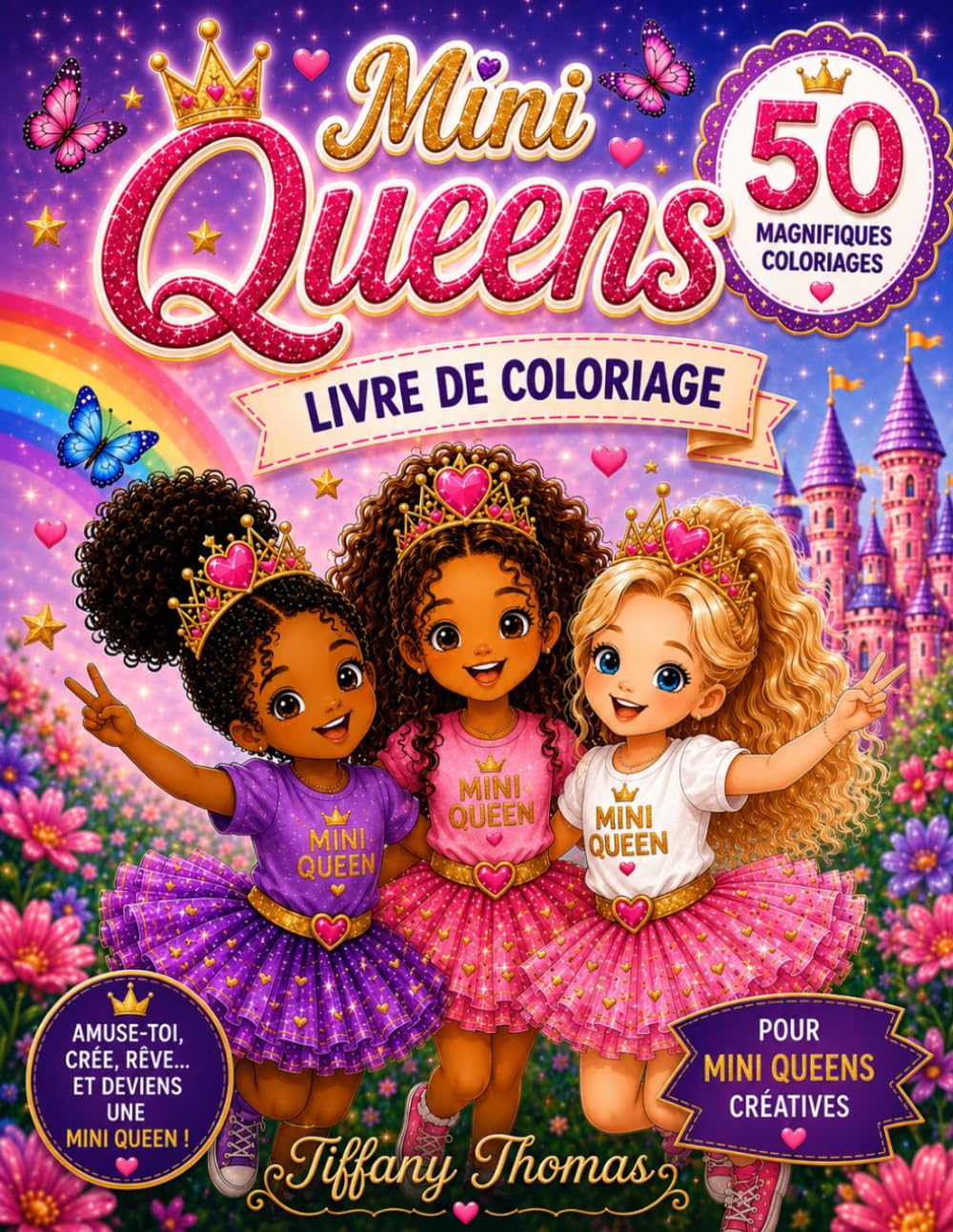 Mini Queens - Livre de coloriage: 50 magnifiques coloriages pour des Mini Queens créatives