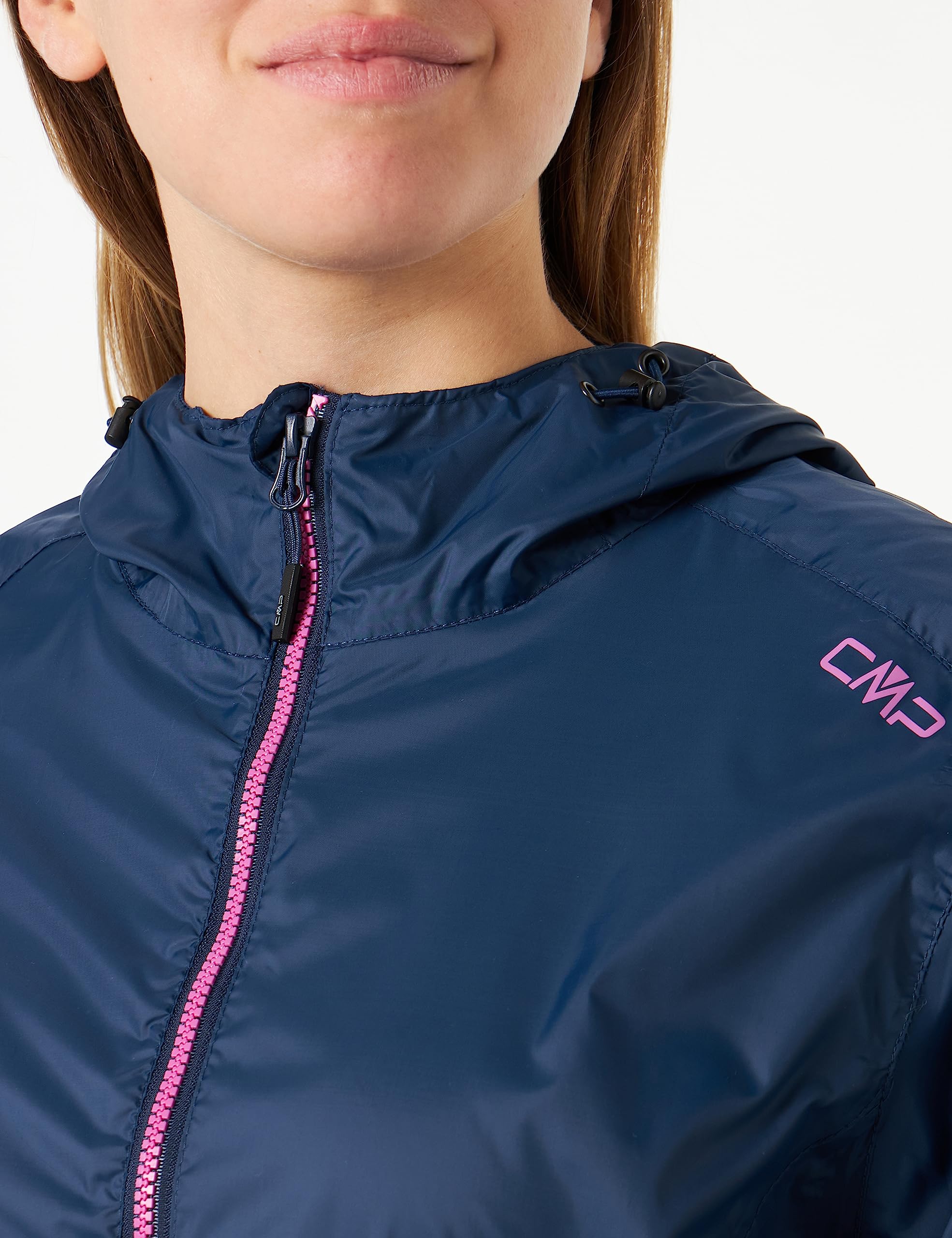 CMP Giacca Pioggia Da Donna Con Cappuccio Fisso CMP Knit Tech mélange fleece jacket with hood, Boy, Flash Orange-Antracite, 104 Donna
