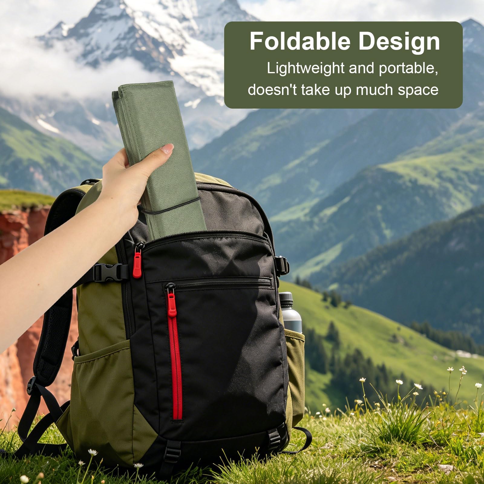2 Stück Sitzkissen Outdoor Faltbar, Sitzunterlage Outdoor Wetterfest, 31 x 32 cm Outdoor Sitzmatte Wasserdicht Thermo Sitzunterlage für Camping Wandern Picknick Angeln Stadion Unterwegs