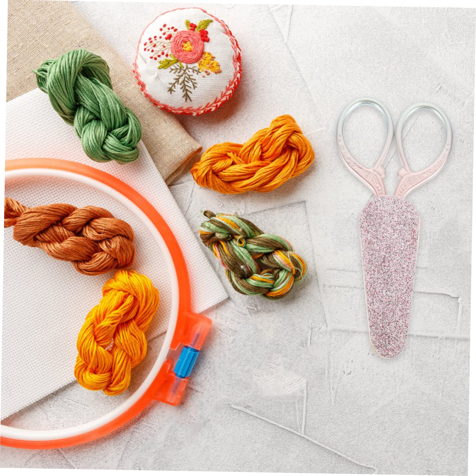 SHINEOFI 5stücke Kids Handwerksschneider Mit Abgerundeter Spitze Tragbare Scheren Für -projekte Ergonomisches Design Inklusive Schutz Für Stoffe Fäden Und Bastelarbeiten Farbverlauf