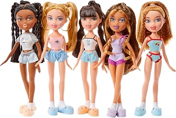 Bratz Slumber Party Cloe Fashion Doll with 2 Sets of Pajamas, Plush, and Accessories