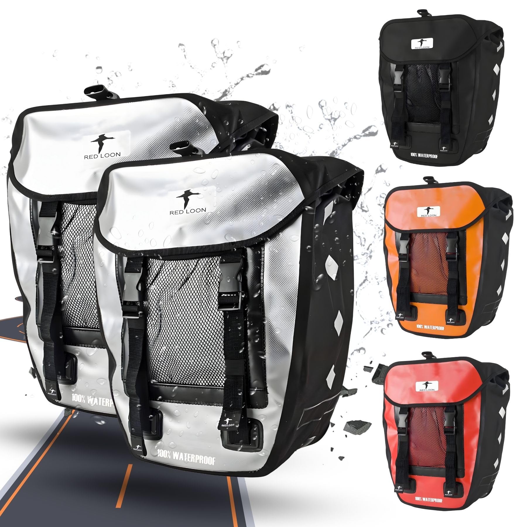 Red Loon Pro Fietstas voor Bagagedrager, 18 Liter, Met Draaggreep