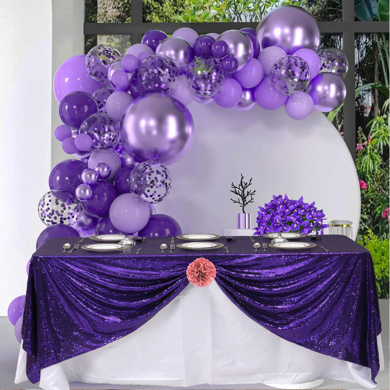 Eternal Beauty Sparkly Rectangle Sequin Tablecloths 127X180cm Wedding Party Banquet 50x80inches Rectangle - Image 3