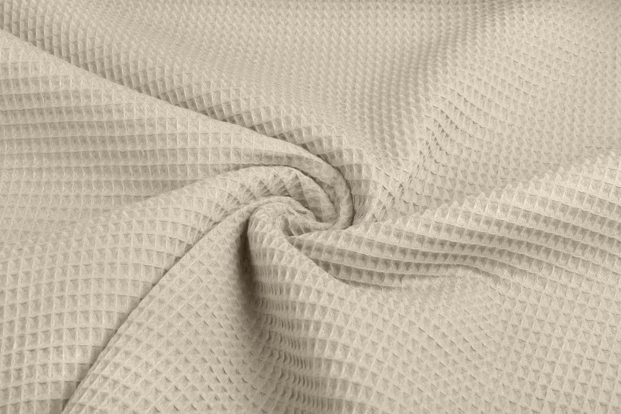 Coperta In Cotone 100% A Nido D'Ape 127x152cm Beige - Morbida E Leggera Per Divano