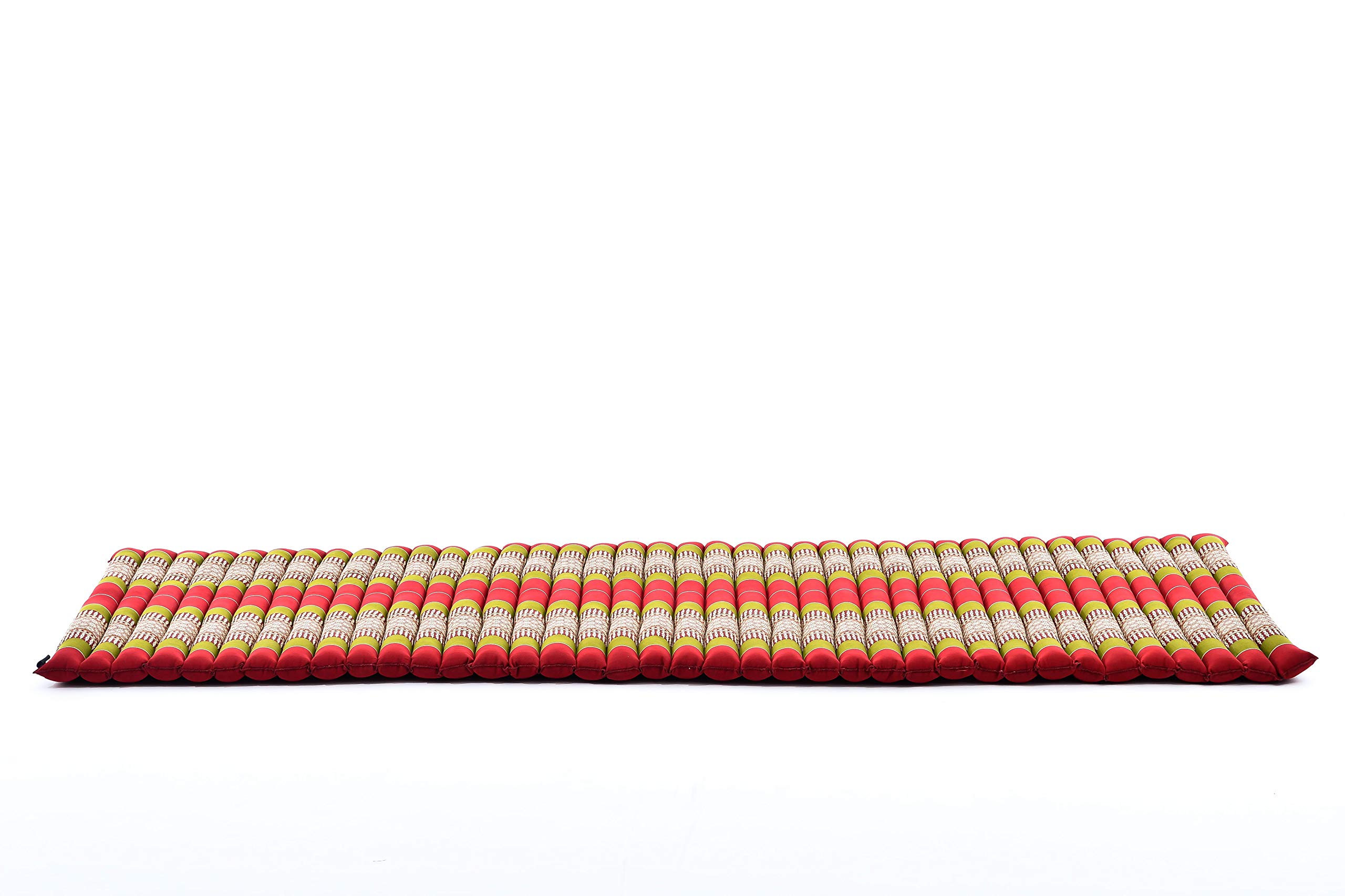 Leewadee Thai Roll Mat 190 x 70 cm Kapok Firm, Sf11 - Red, Green, M: 190x70 cm - Image 9