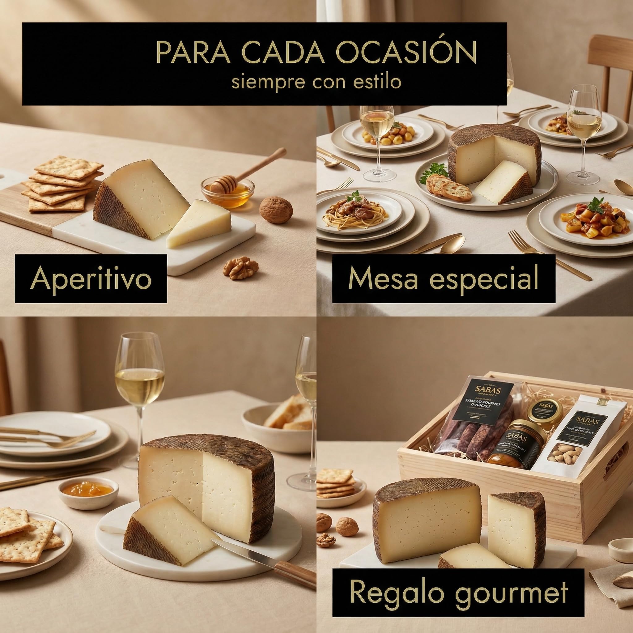SABE A SABAS Queso Curado Mezcla Manchego Picantito 1,5 Kg Leche Cruda Vaca Cabra Oveja Media Pieza Gourmet