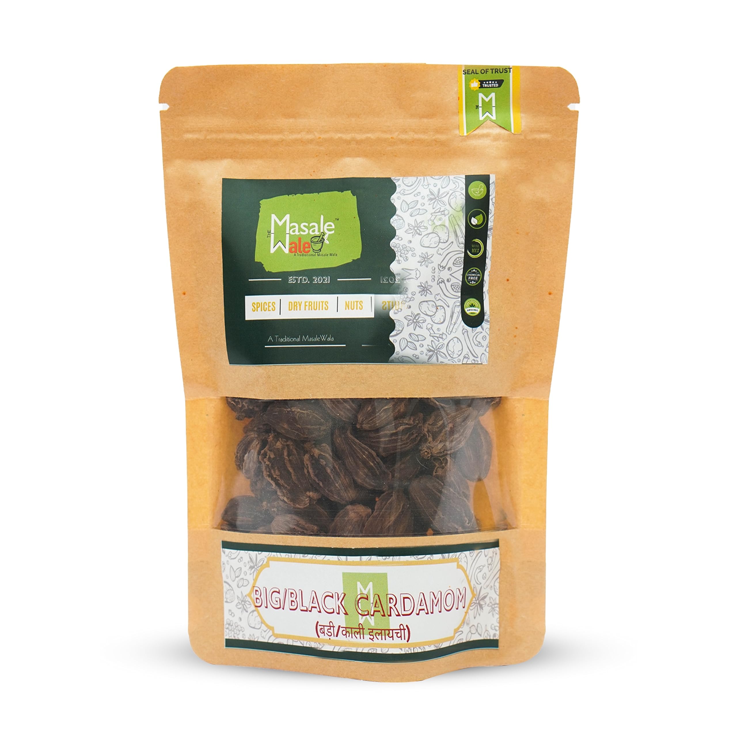 The Masalewales Black Cardamom/Big Cardamom Whole | Bold size | 100% Natural | Badi Ilaichi | Grade A | Export Quality | Dried | (100) (B0CG691KH8) Amazon Price History, Amazon Price Tracker