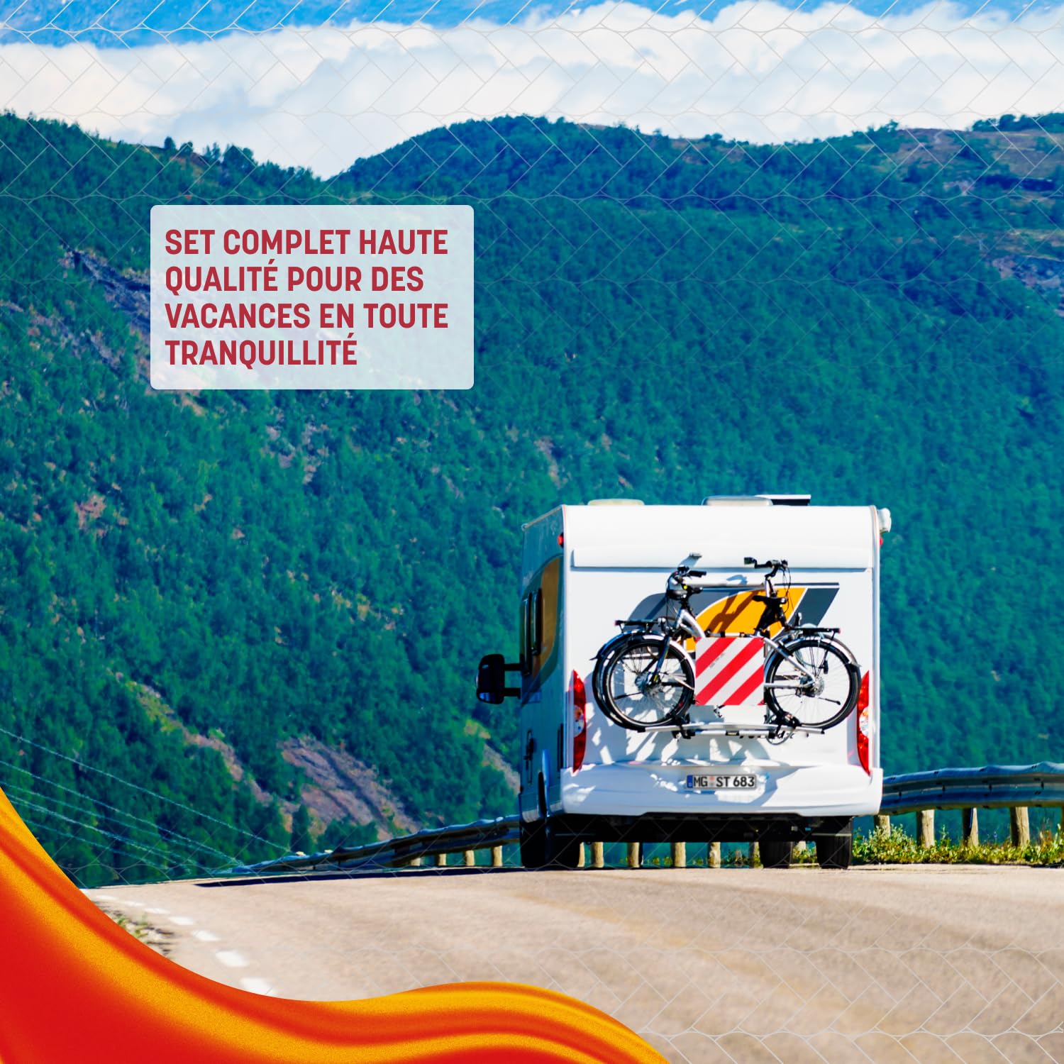 Magma Panneau de Signalisation Espagnol et Italien 2 en 1 pour Porte vélo ou Moto, Caravane, remorque, Voiture | Signal de Sécurité Réflecteur Catadioptre | Homologué Italie Espagna | Rouge Blanc (1)