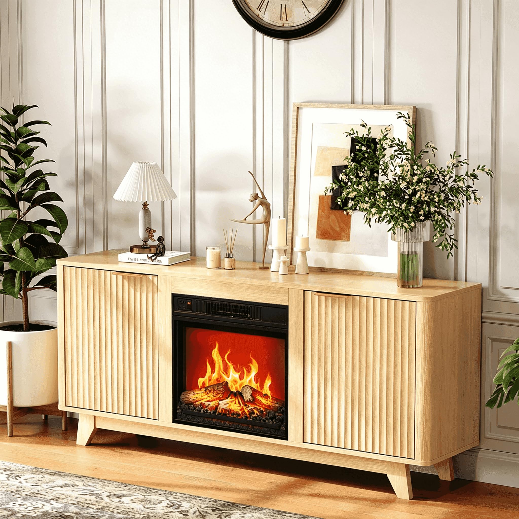 テレビ FILCO TV Amazon.com: VINGLI Fireplace TV Stand for up to 70 inch TVs