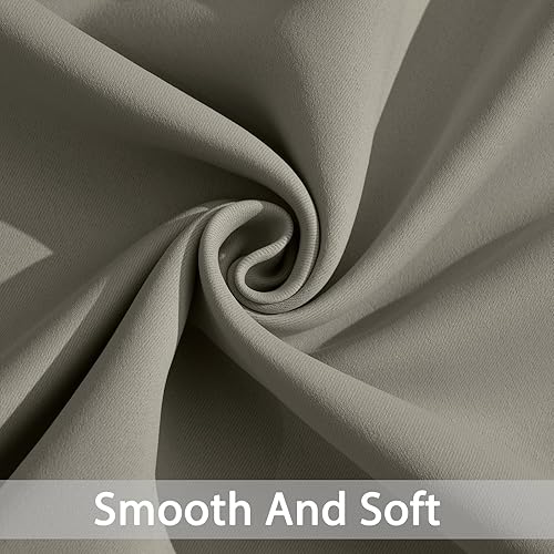 Miniatura 4 de Yakamok Cortinas opacas de bloqueo de luz de 84 pulgadas de largo, cortinas opacas con aislamiento térmico y ojales para dormitorio (52 x 84