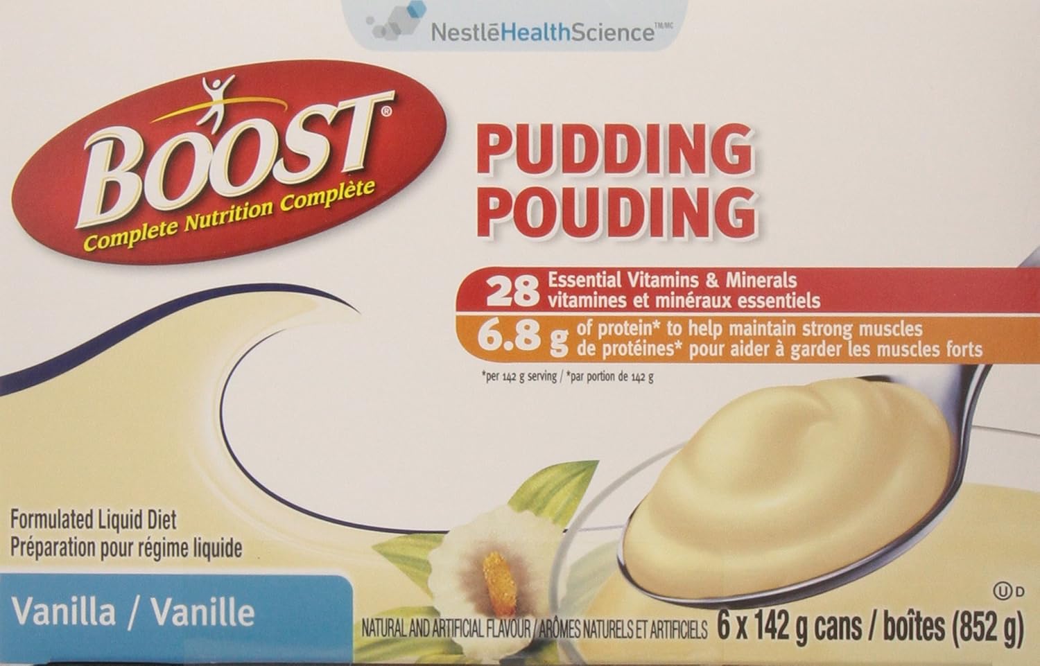 BOOST Pudding Vanilla, 24x142g (Pack of 24) Amazon.ca Grocery