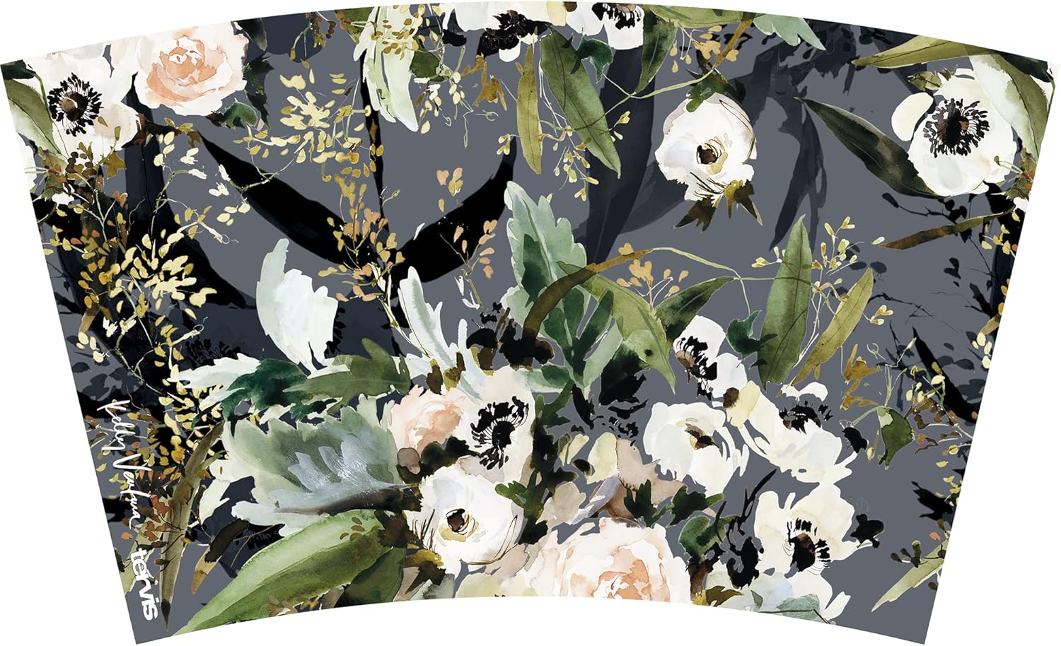 Tervis Kelly Ventura Anemone Flowers Made in USA Double Walled Insulated Tumbler Travel Cup Keeps Drinks Cold & Hot, 16oz, Classic - Image 2