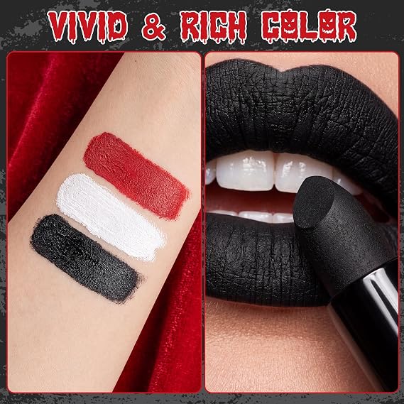 3 Pairs Fake Fangs Vampire Teeth Halloween Makeup Cosplay Kit