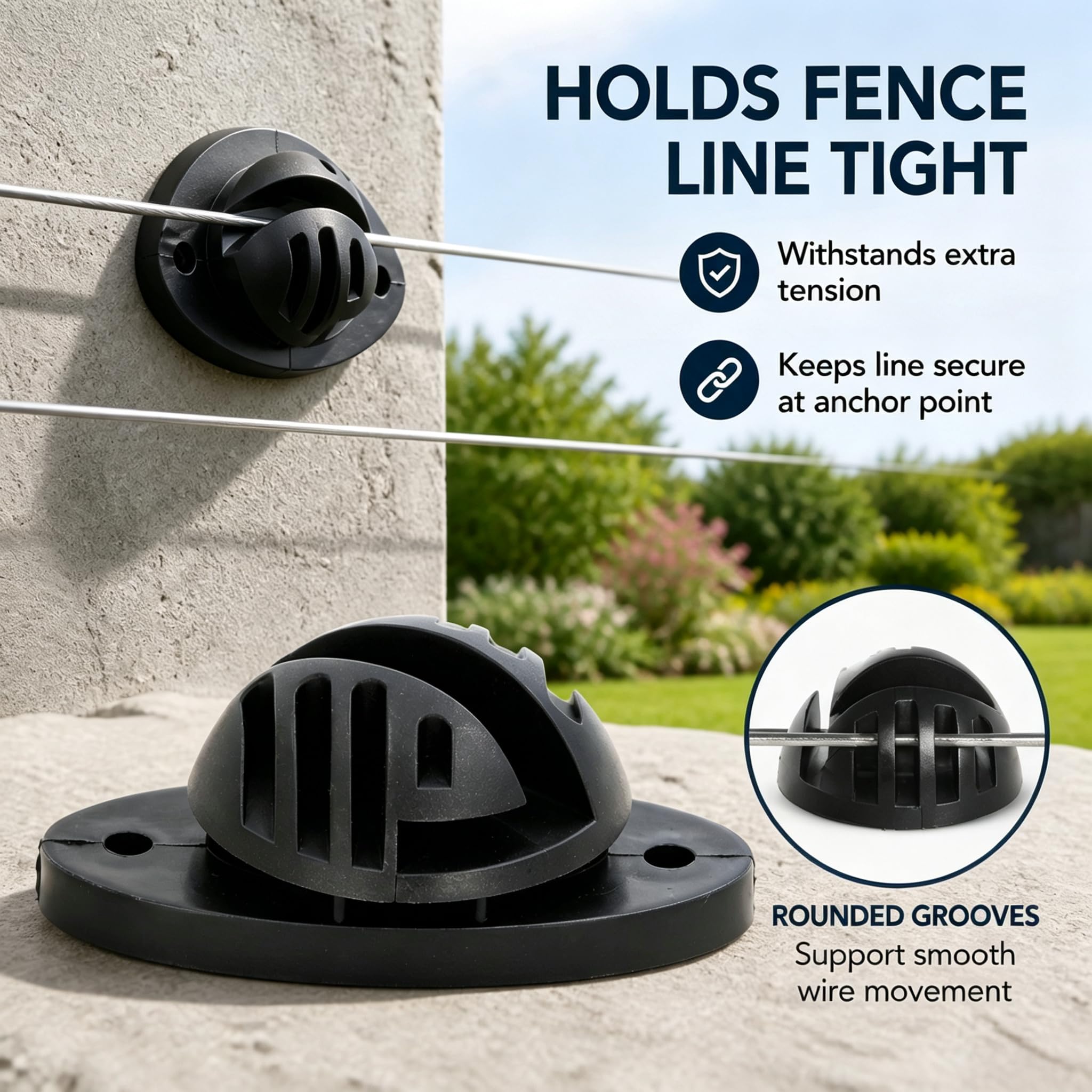 100 PZ Isolante Emisferico Isolante per Recinzione Elettrica per Filo per Recinzione Elettrica Palo in Legno Chiodo su Isolanti Polywire Accessori Resiste a 15KV