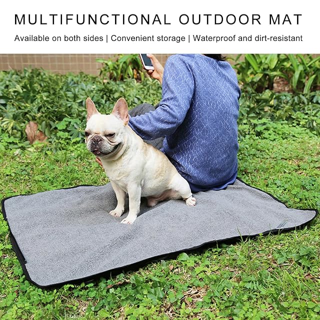 Foto 8 de 8 de DIDILLX Manta impermeable para mascotas, manta plegable para perro, manta grande de camping