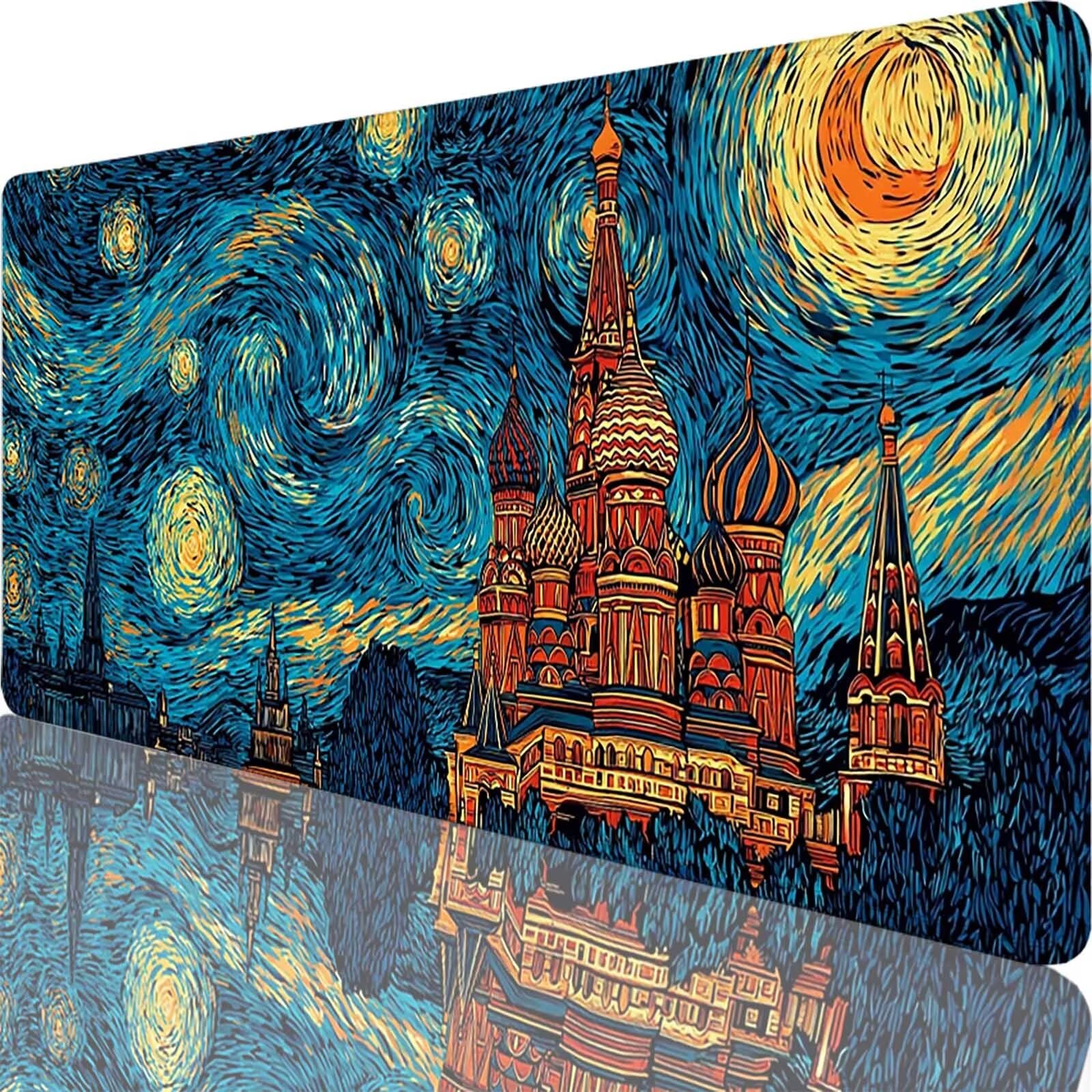 Podkładka pod mysz do gier, niebieska, duża podkładka pod mysz 1600 x 800 x 3 mm z przeszytymi krawędziami, mata na biurko zamek, rozszerzona podkładka pod mysz XXL z antypoślizgową gumową podstawą